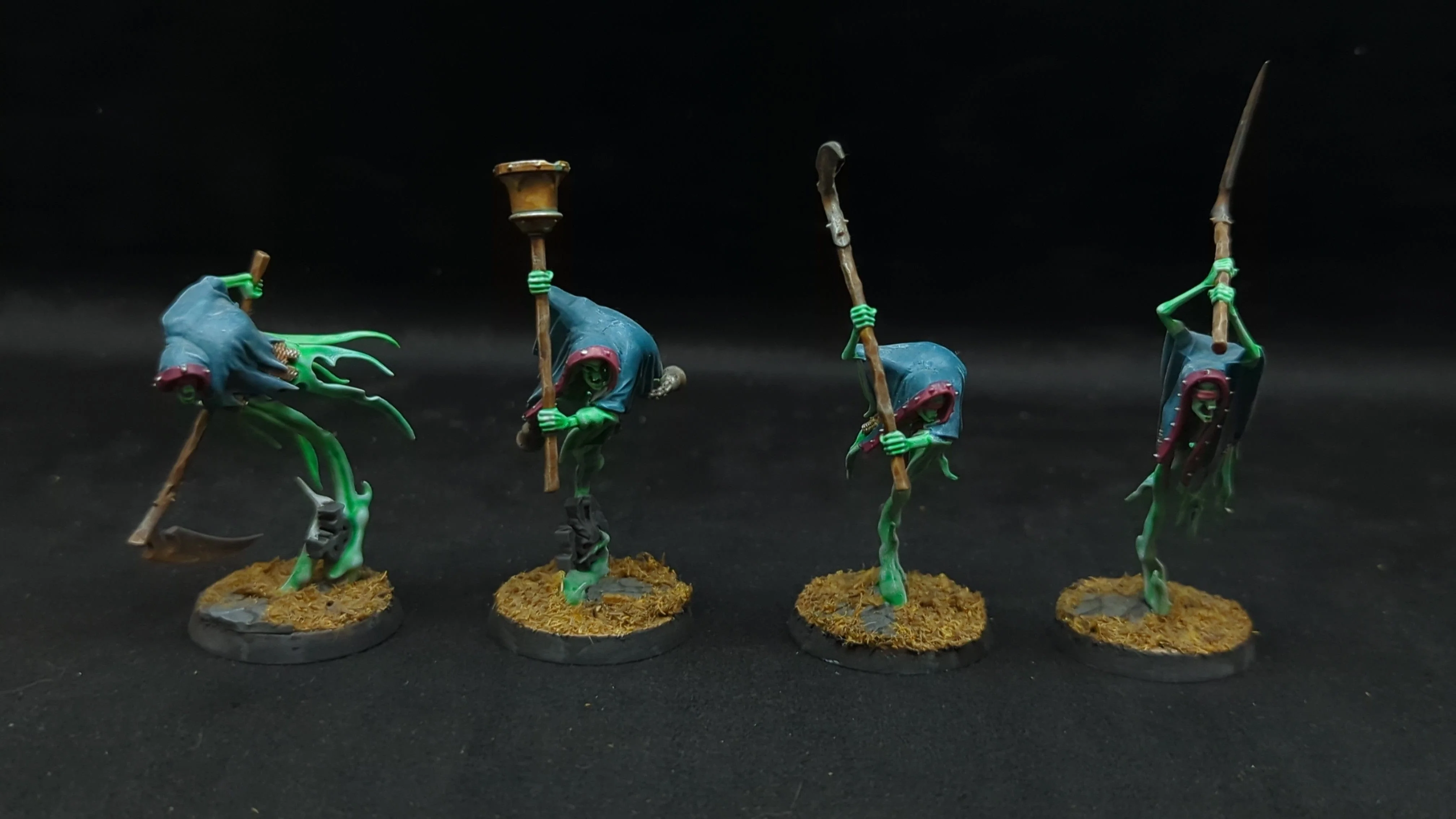 Age of Sigmar Nighthaunt Grimghast Reapers x4 Painted - Image 2