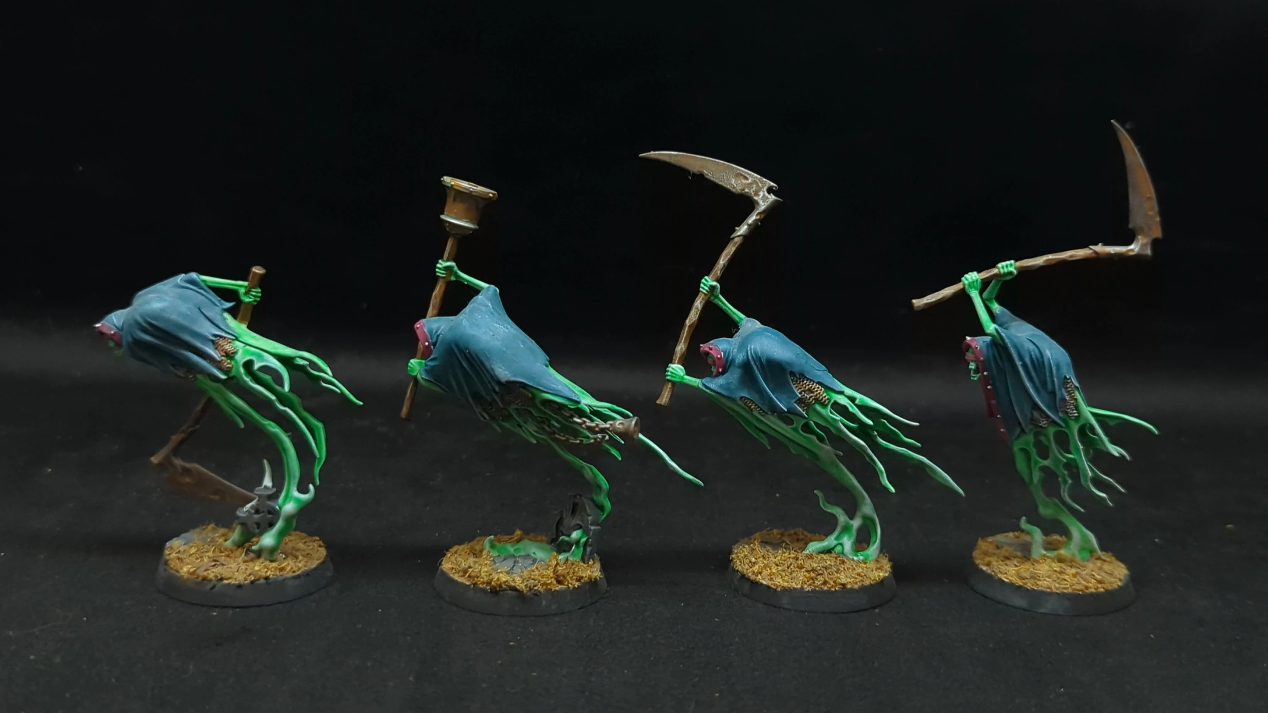 Age of Sigmar Nighthaunt Grimghast Reapers x4 Painted - Image 3