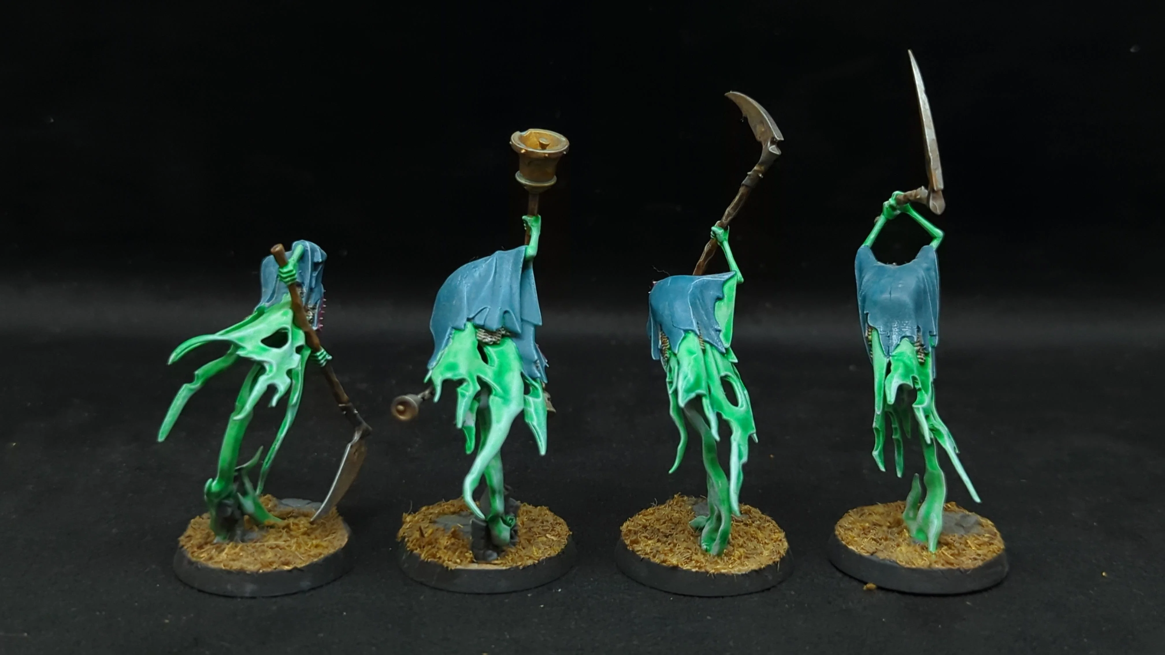 Age of Sigmar Nighthaunt Grimghast Reapers x4 Painted - Image 4