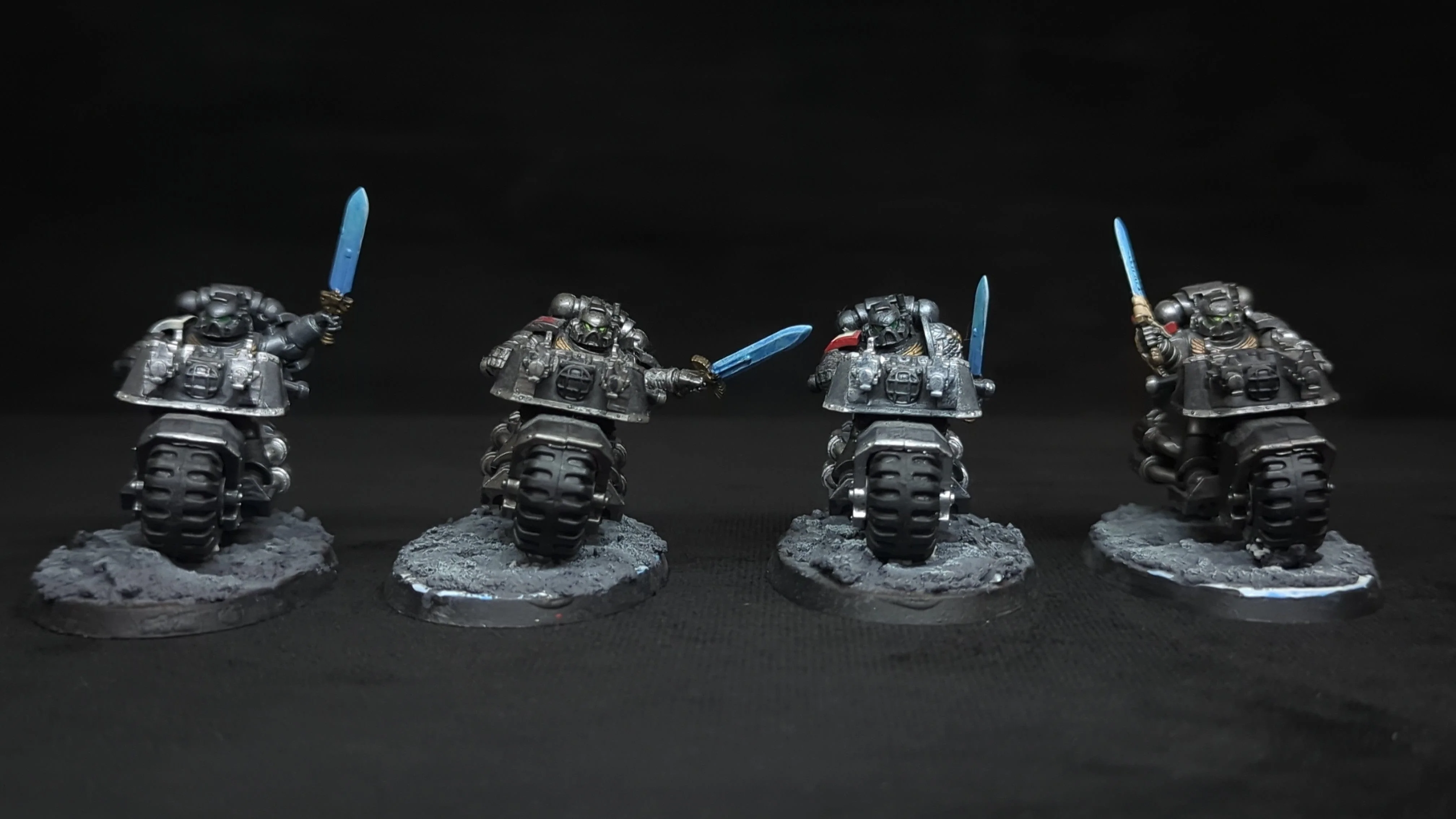 Warhammer 40k Space Marines Bike Squad x4 Painted - Image 2