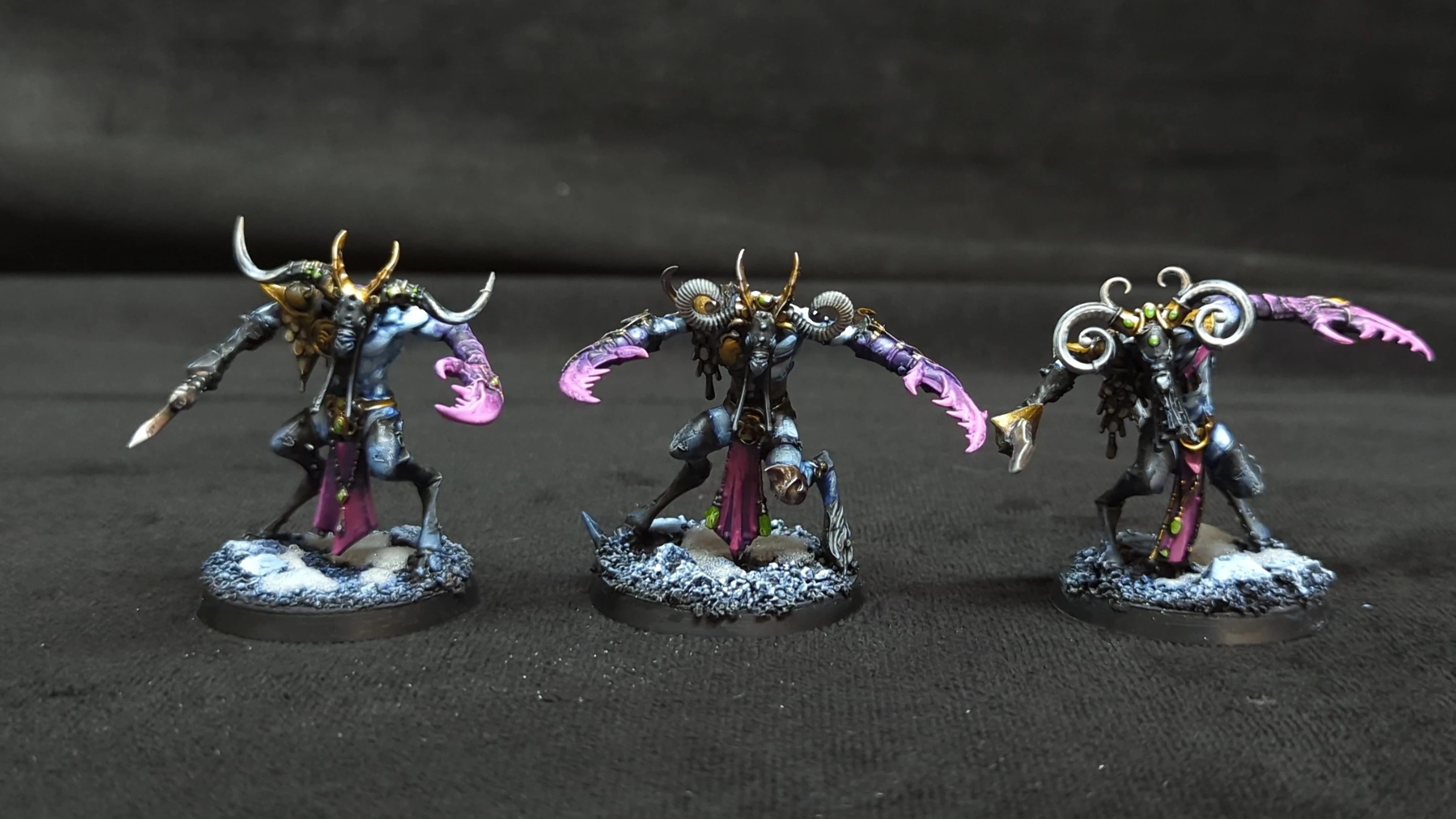 Age of Sigmar Hedonites of Slaanesh Slaangor Fiendbloods x3 Painted - Image 2