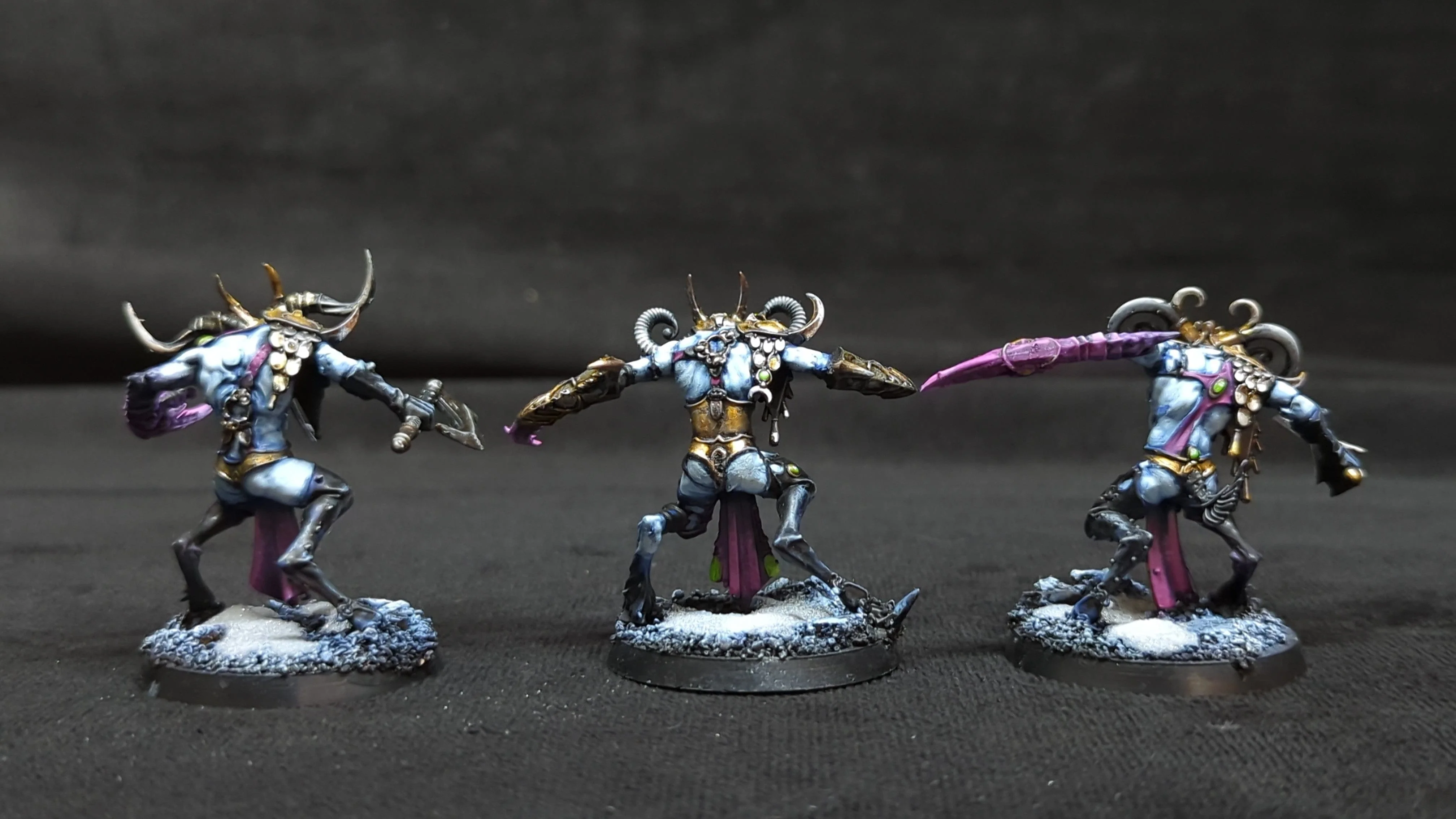 Age of Sigmar Hedonites of Slaanesh Slaangor Fiendbloods x3 Painted - Image 4