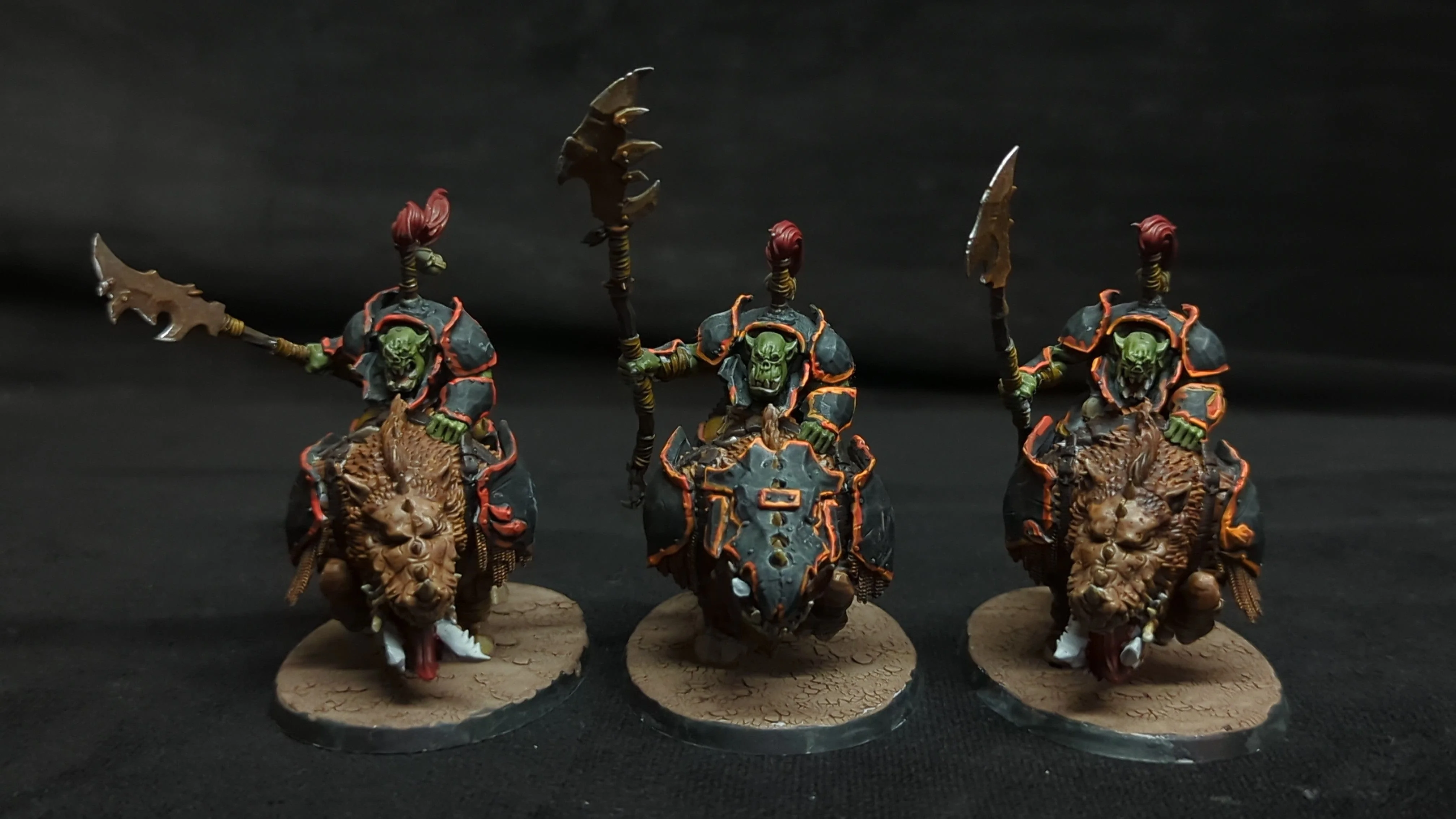 Age of Sigmar Orruk Warclans Gore-Gruntas x3 Painted - Image 2