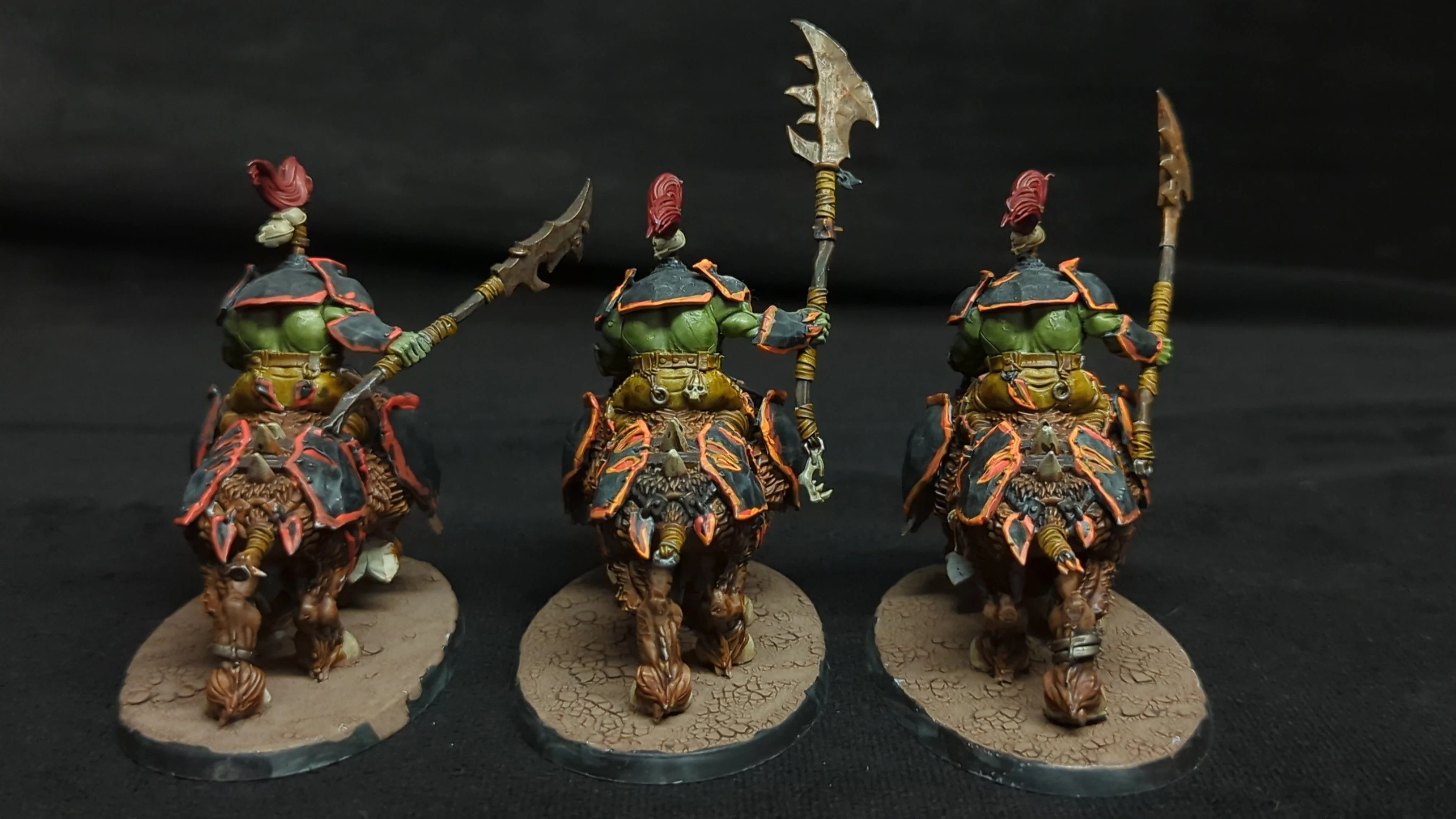Age of Sigmar Orruk Warclans Gore-Gruntas x3 Painted - Image 4