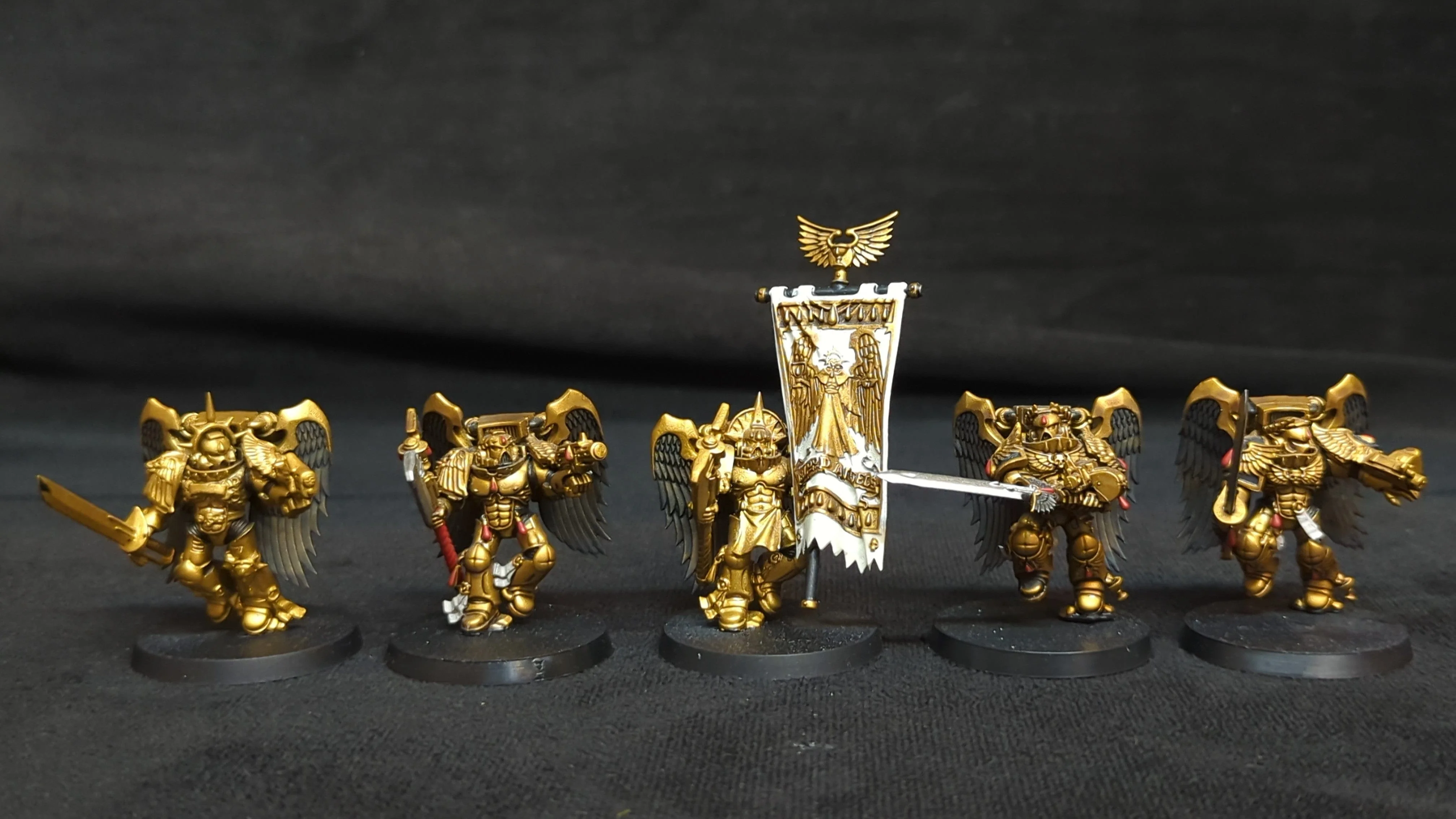 Warhammer 40k Blood Angels Sanguinary Guard x5 Painted - Image 2