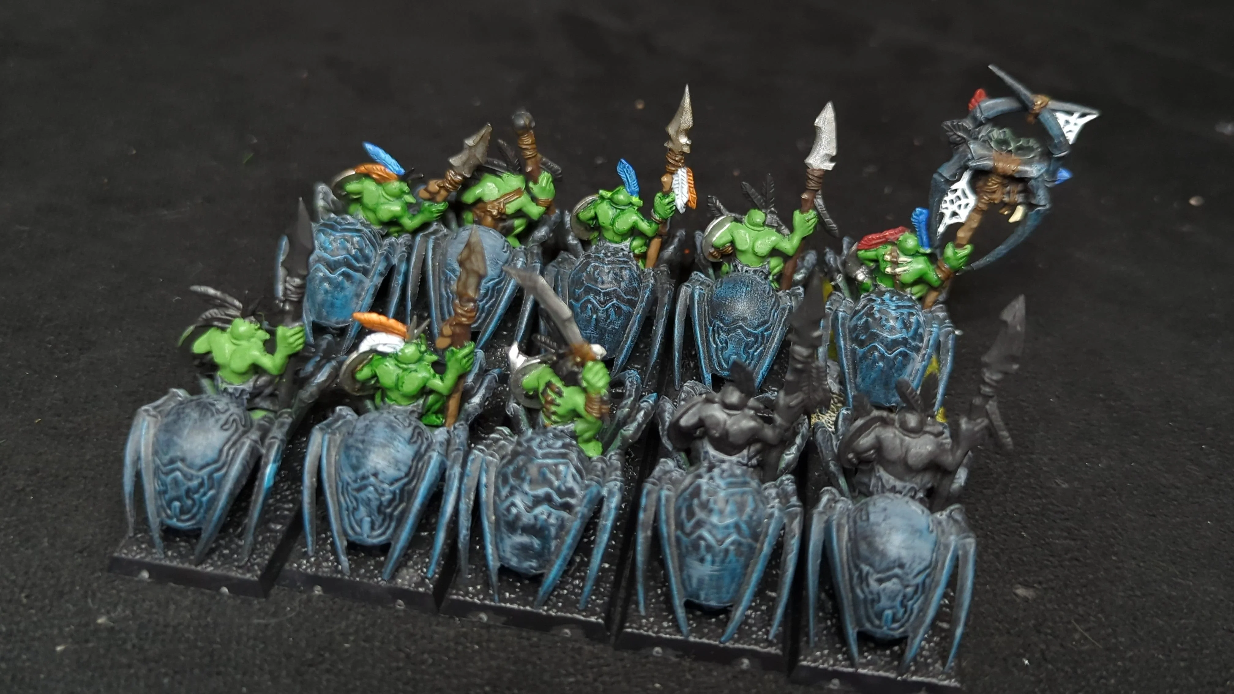Age of Sigmar Gloomspite Gitz Grot Spider Riders x10 Painted - Image 2