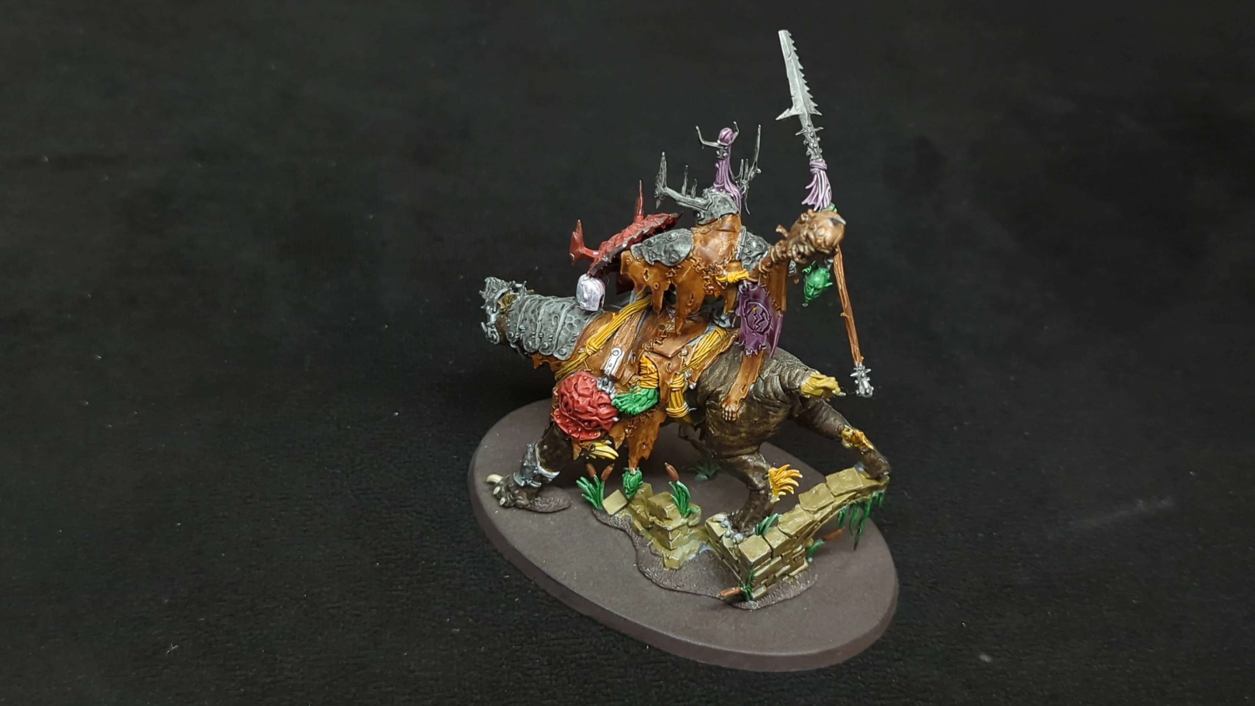 Age of Sigmar Orruk Warclans Killaboss on Great Gnashtooth x1 OOP Painted - Image 2