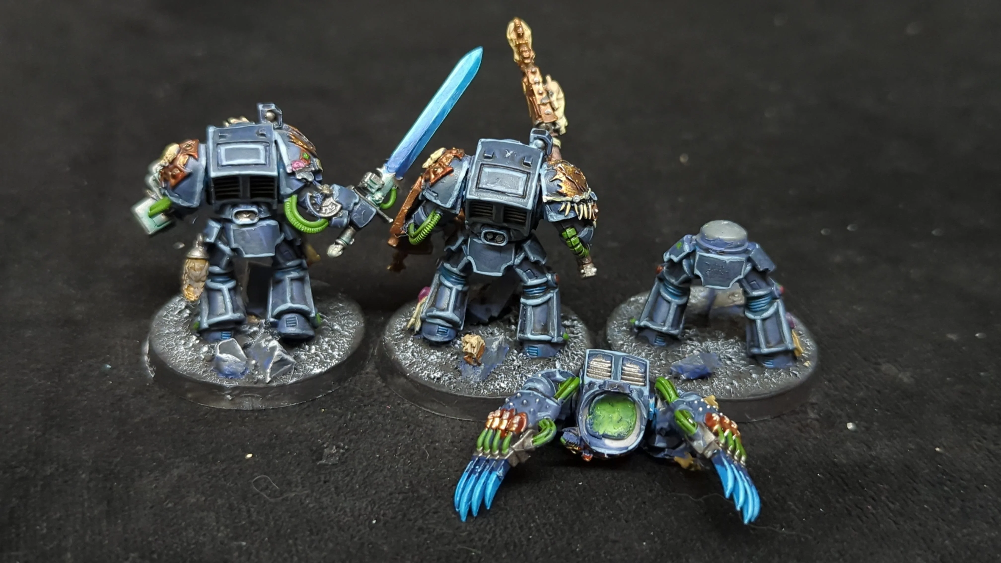 Warhammer 40k Space Marines Terminator Squad x3 Painted - Image 2