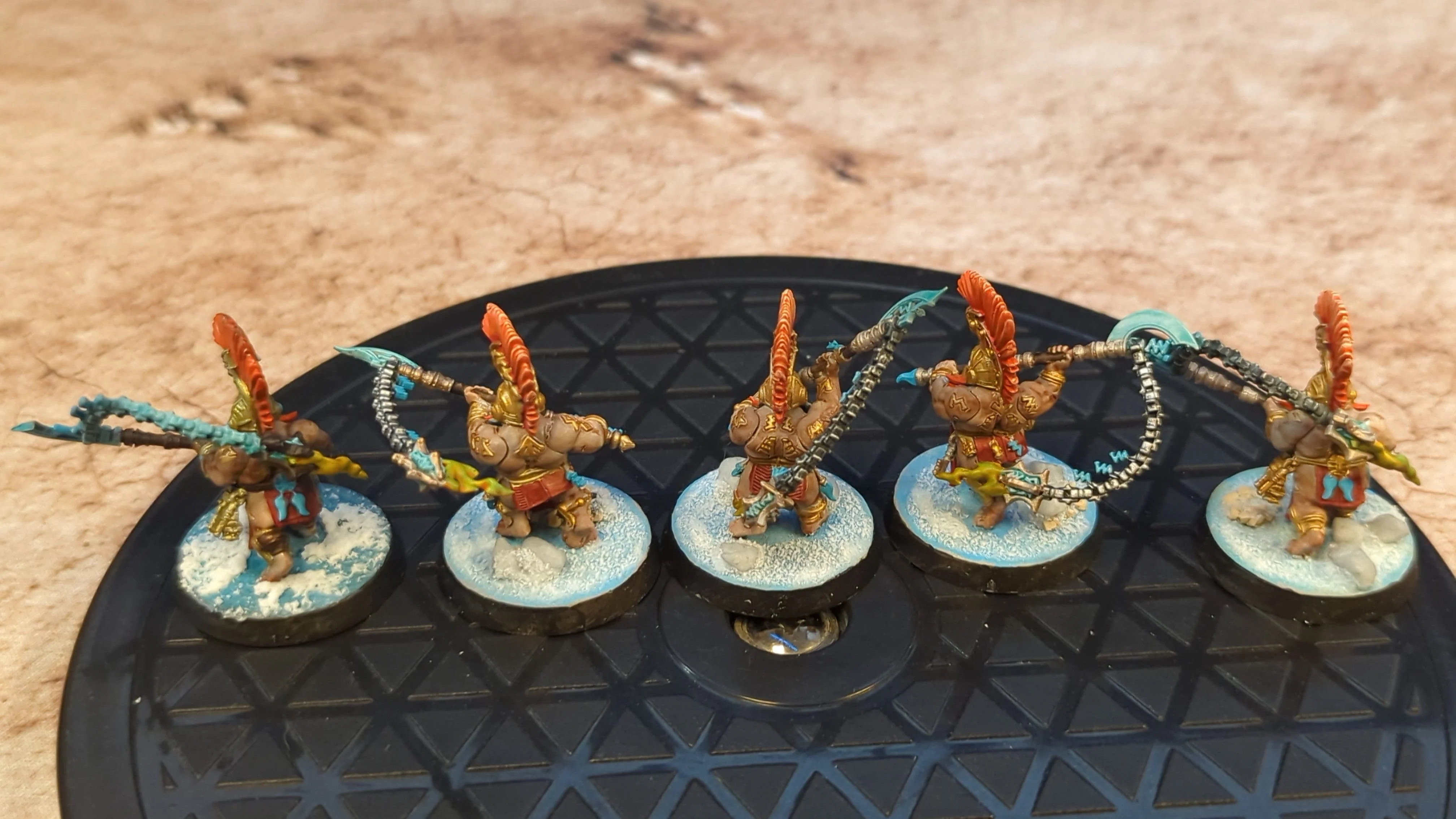 Age of Sigmar Fyreslayers Hearthguard Berzerkers x5 Painted - Image 2