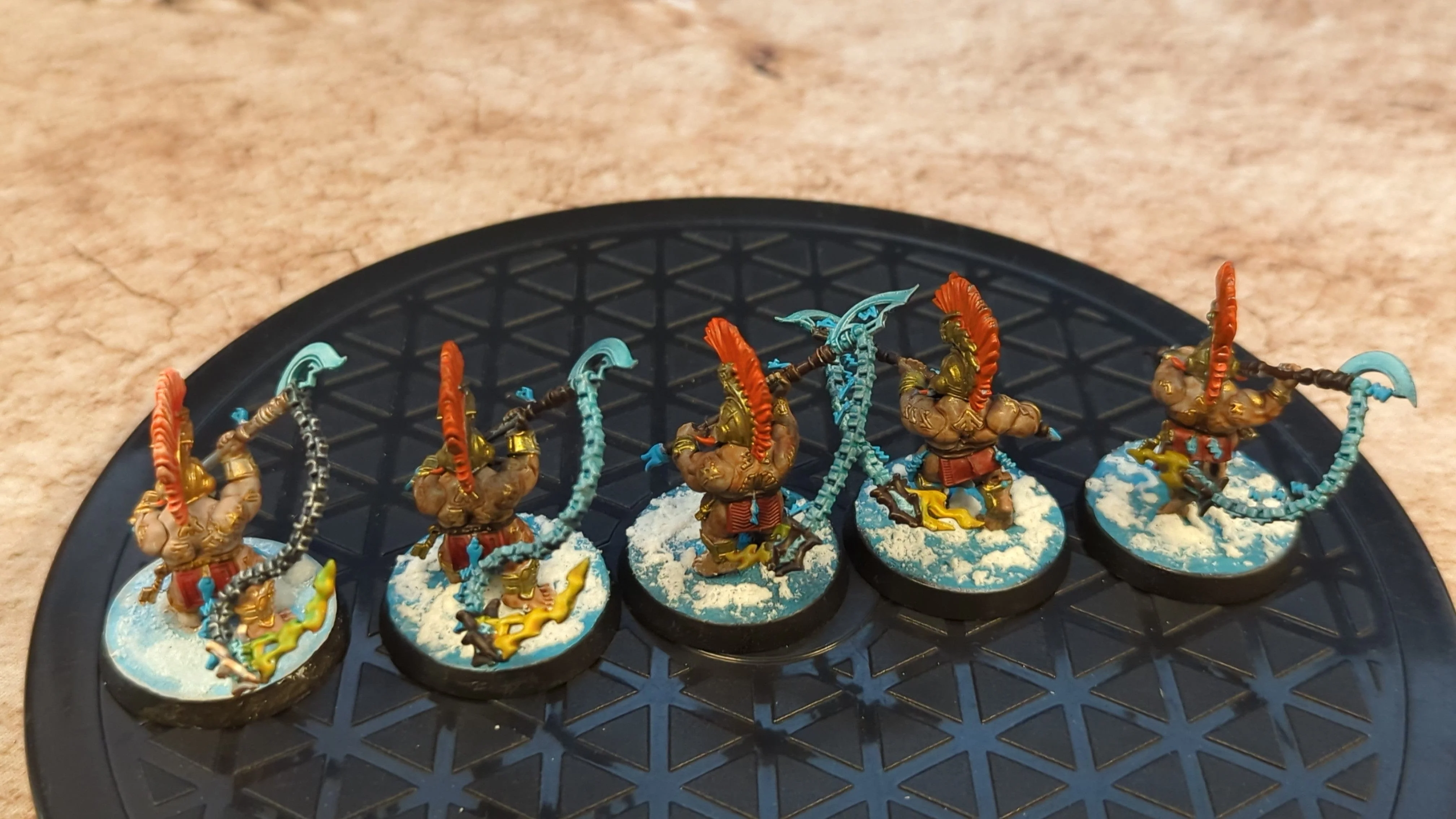 Age of Sigmar Fyreslayers Hearthguard Berzerkers x5 Painted - Image 2