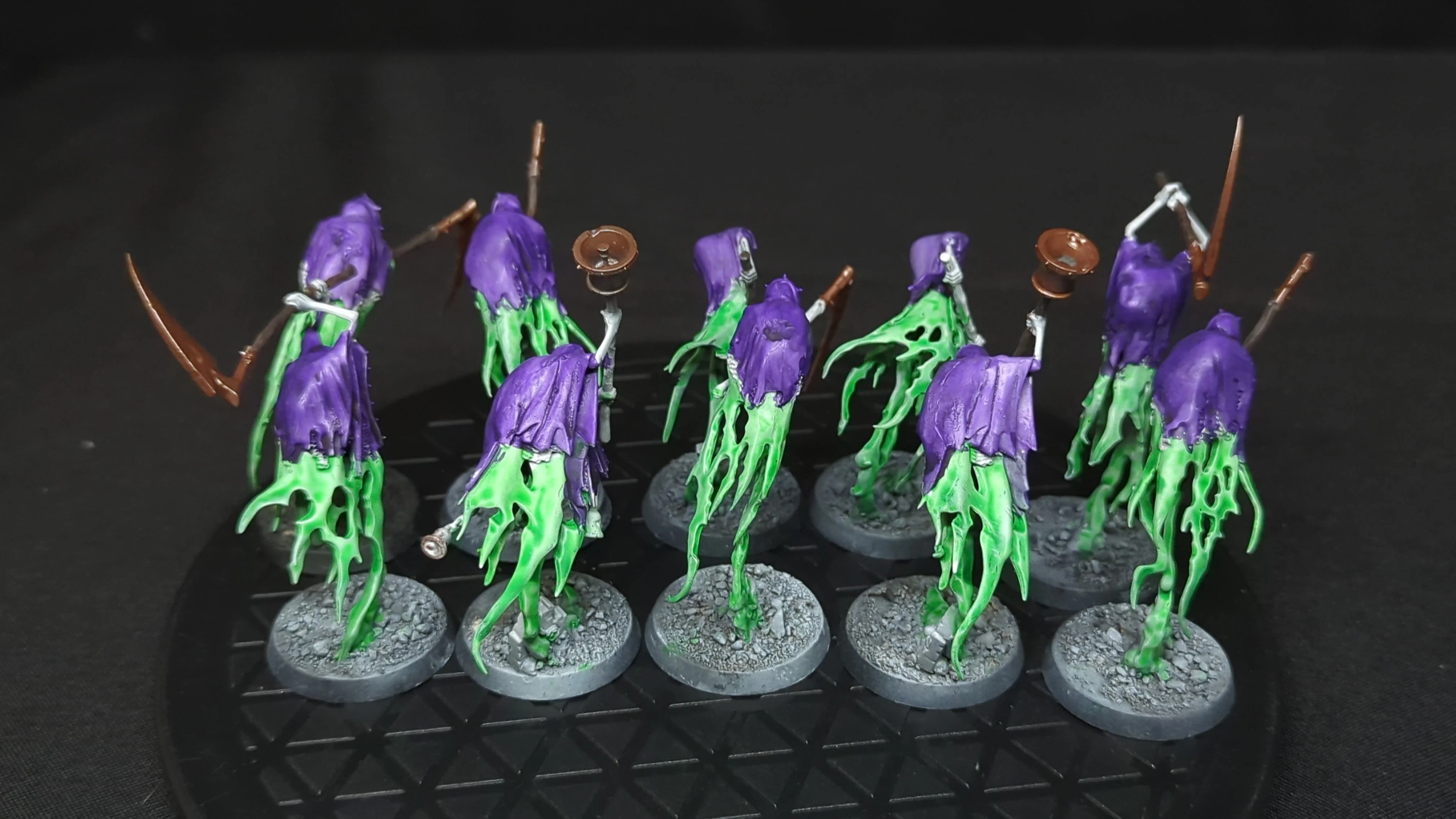 Age of Sigmar Nighthaunt Grimghast Reapers x10 Painted - Image 2