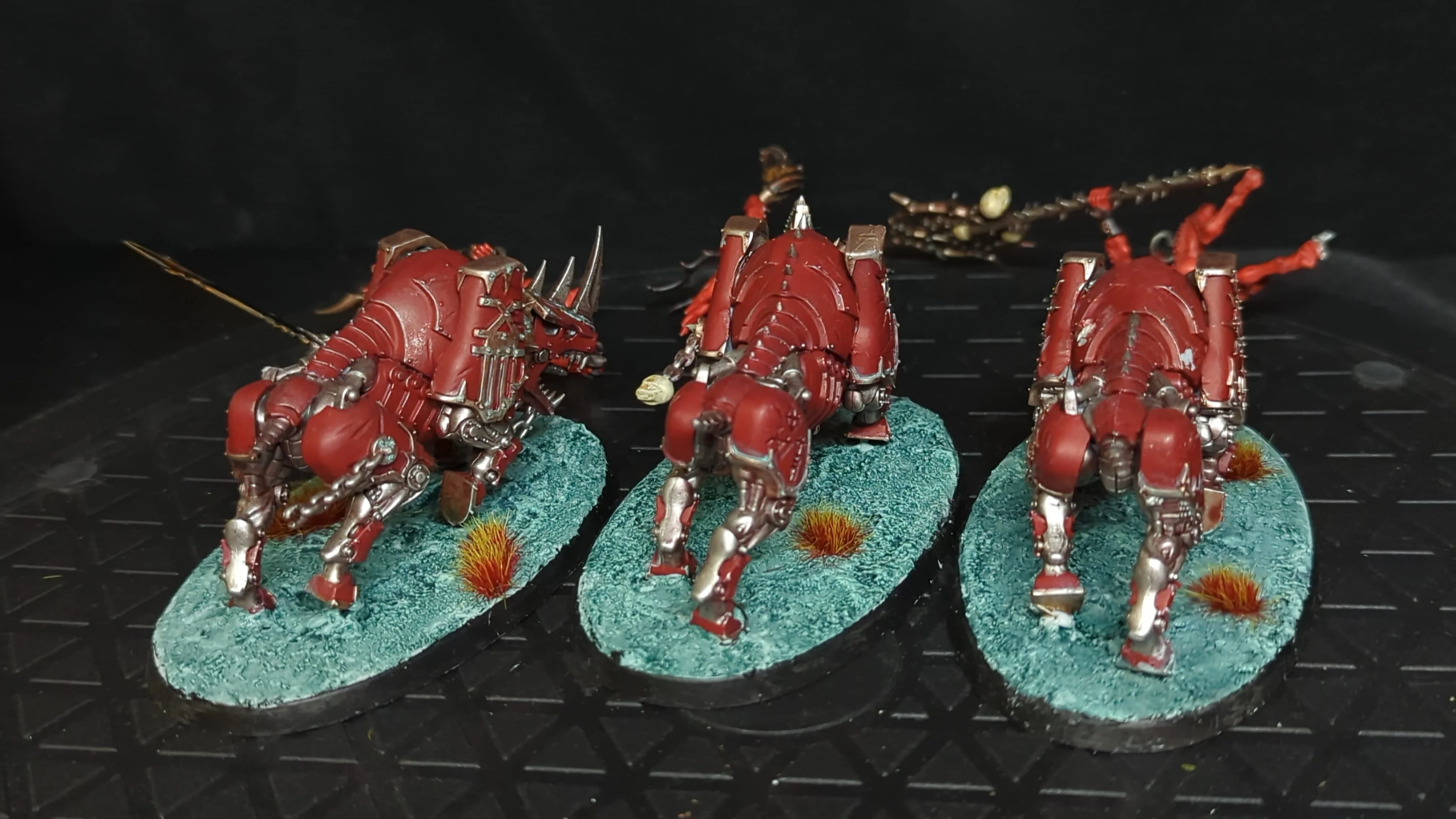 Warhammer Daemons of Khorne Bloodcrushers x3 Painted - Image 2