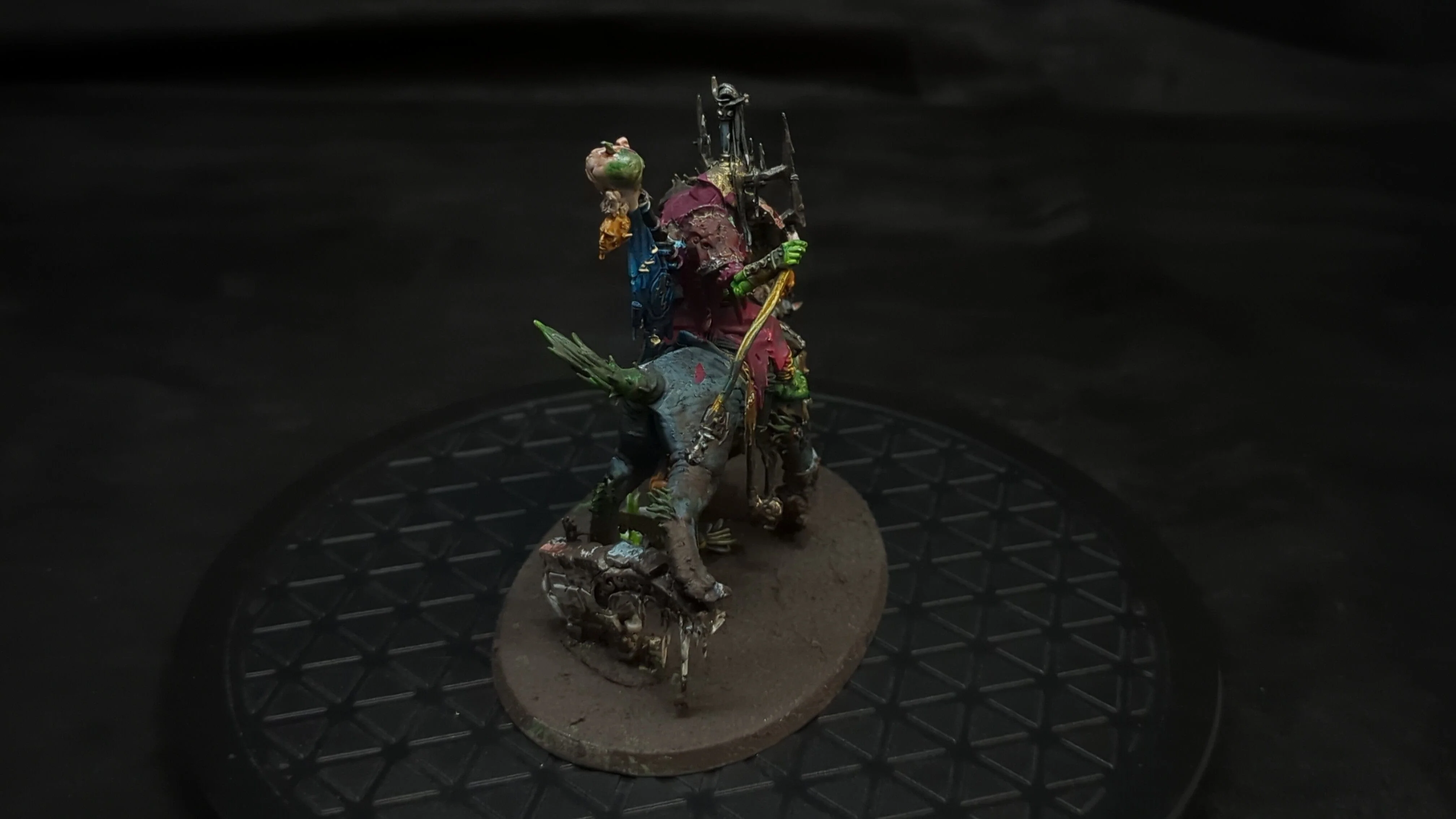 Age of Sigmar Orruk Warclans Kruleboyz Killaboss on Great Gnashtoof - Image 3