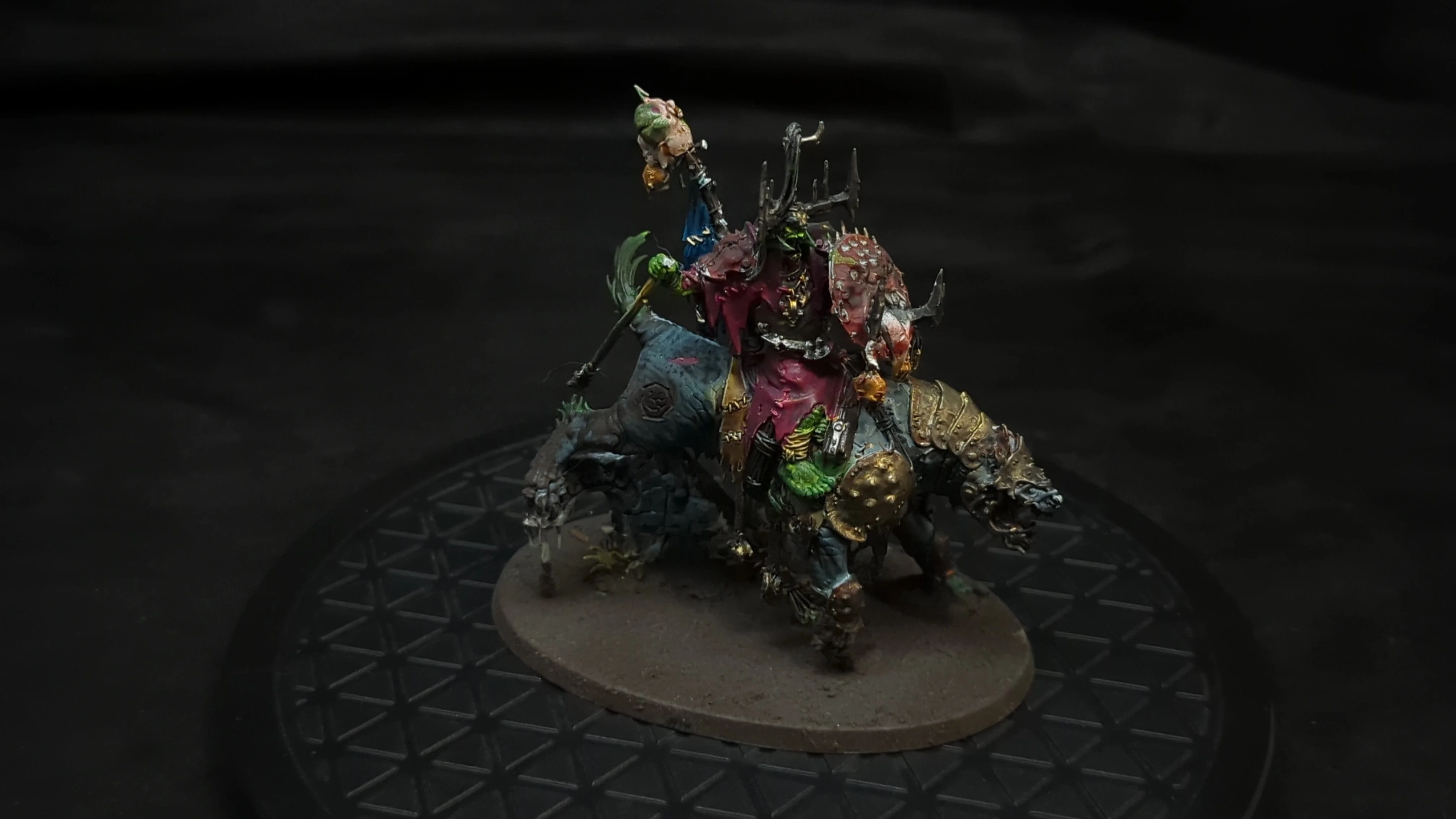 Age of Sigmar Orruk Warclans Kruleboyz Killaboss on Great Gnashtoof - Image 4