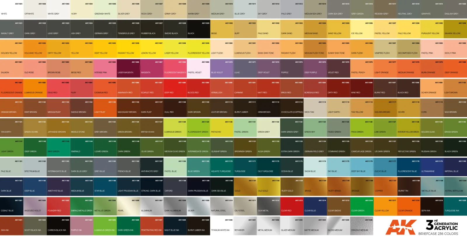 AK Interactive 3G Acrylics Briefcase - 236 Colors Full Range - Image 5