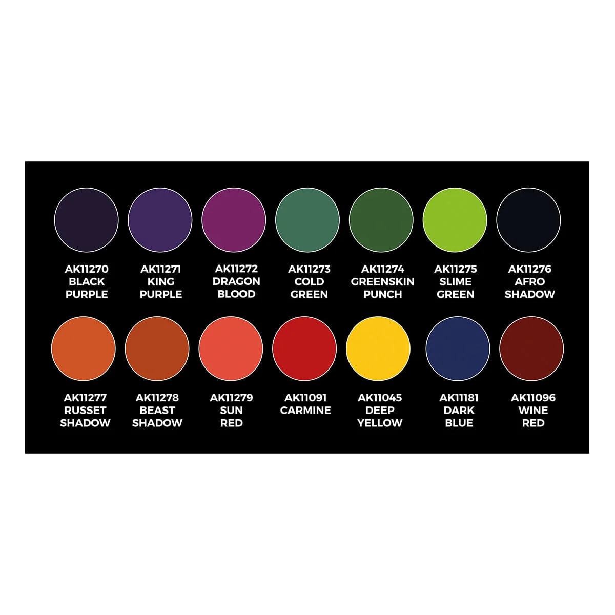 AK Interactive 3rd Gen Accrylic Paints High Pigmentation set - 14 colors - Image 2