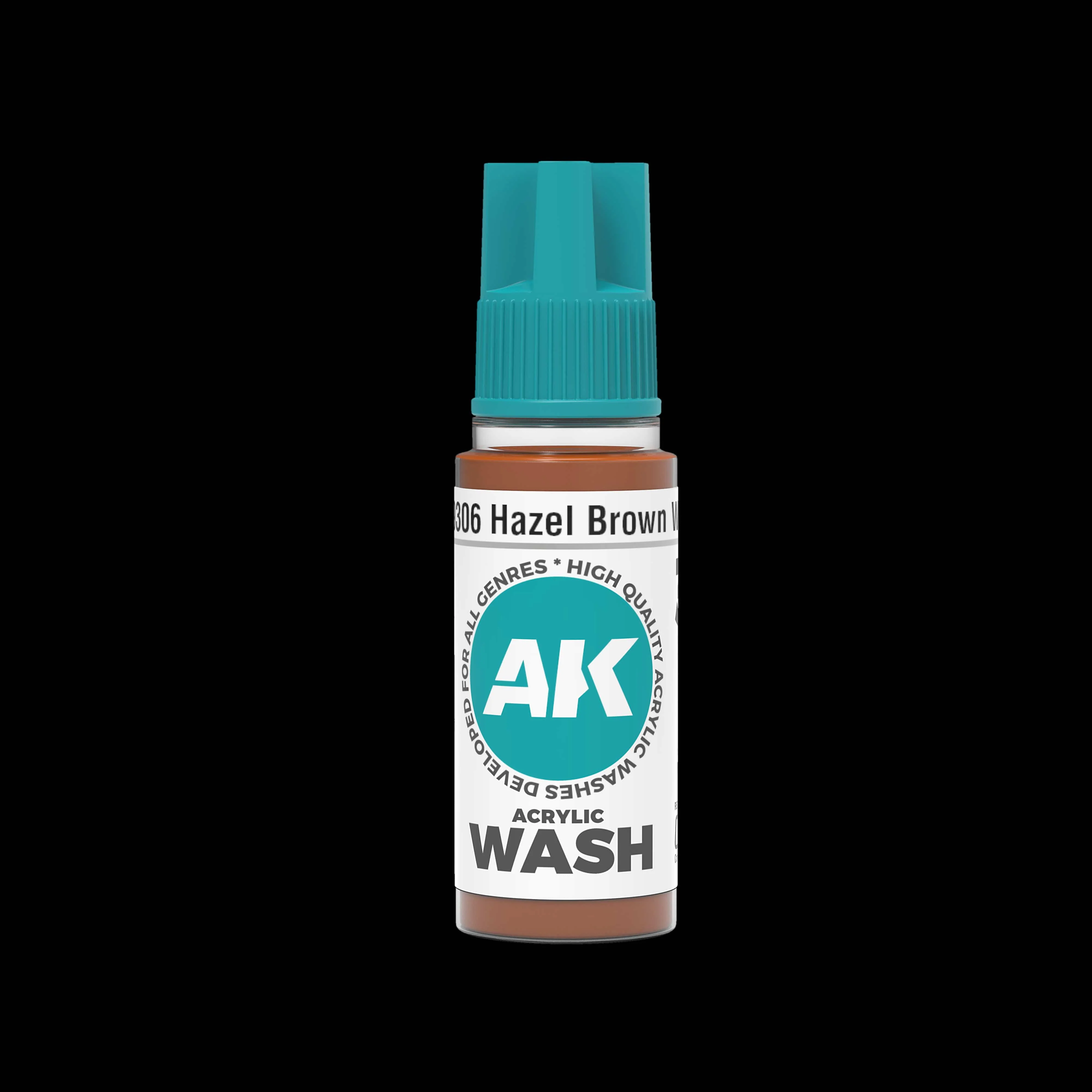 AK Interactive 3rd Gen Acrylic Wash 18ml - Hazel Brown