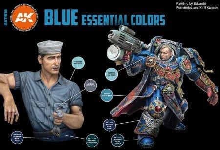 AK Interactive 3rd Gen Acrylics Paint set - Blue Essential Colors - Image 2