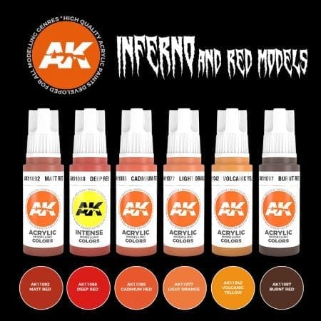 AK Interactive 3rd Gen Acrylics Paint set - Inferno & Red Creatures - Image 3