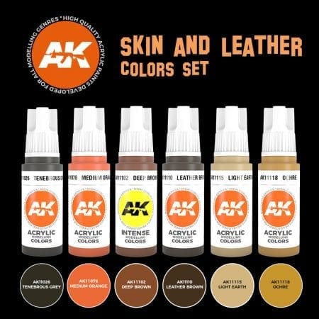 AK Interactive 3rd Gen Acrylics Paint set - Skin & Leather Colors - Image 3
