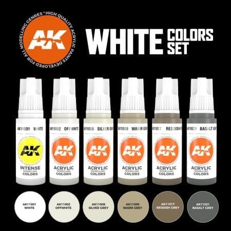 AK Interactive 3rd Gen Acrylics Paint set - White Colors - Image 3