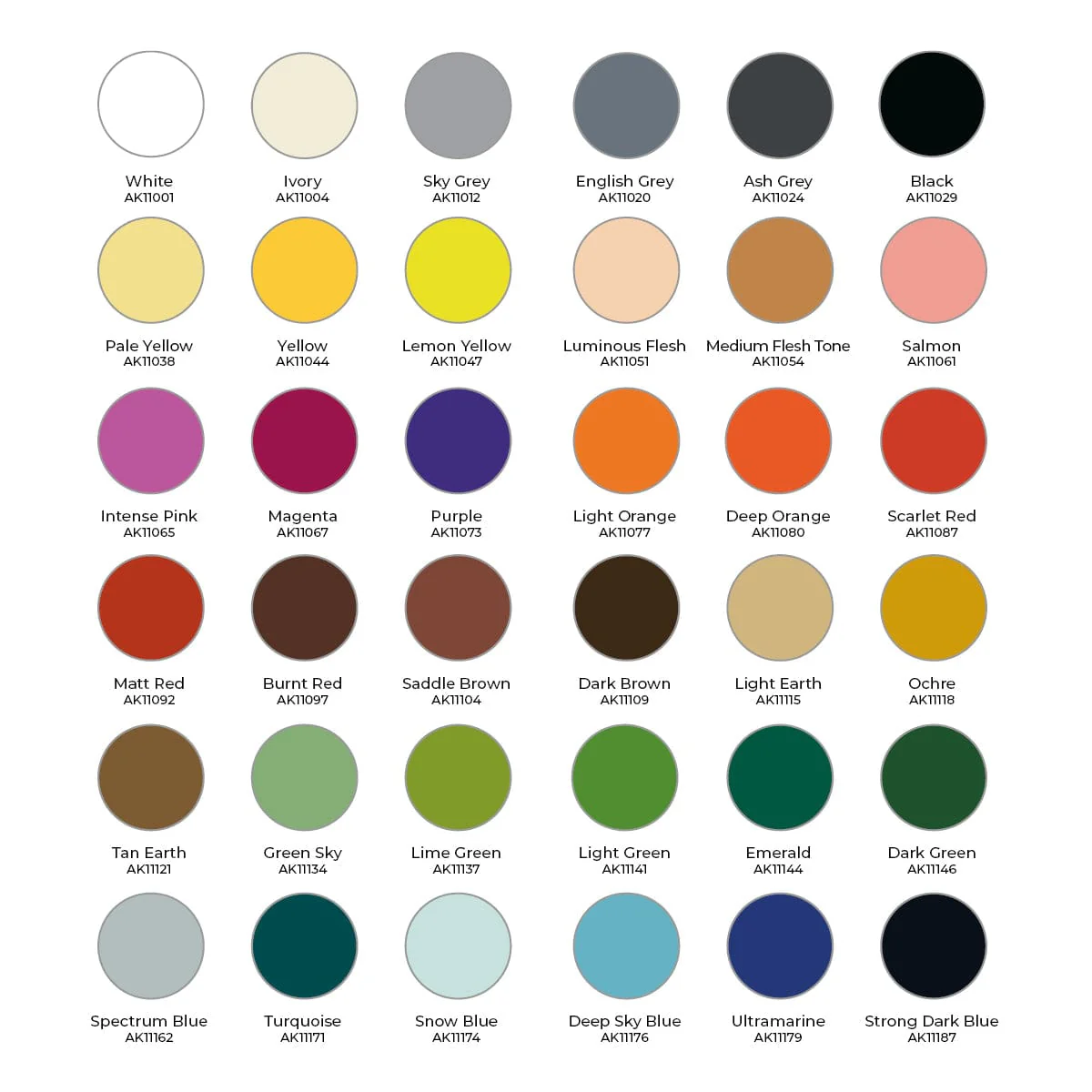 AK Interactive 3rd Gen Acrylics Wargame Paint It All Box 36 Colors - Image 2