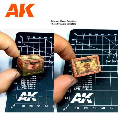 AK Interactive Dioramas - Lasercut Biohazard Wooden Box 1/35 - 3x units - Image 8