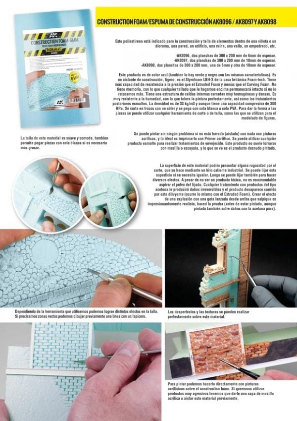 AK Interactive Construction Foam 6mm - High Density Foam 195 X 295mm (2 sheets) - Image 4