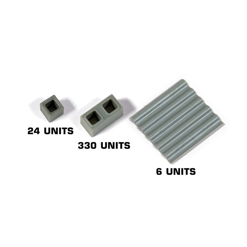 AK Interactive Diorama Accessories Kit - Concrete Blocks and Roof Tiles 1/35 - Image 2