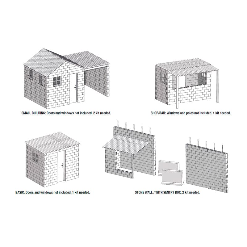 AK Interactive Diorama Accessories Kit - Concrete Blocks and Roof Tiles 1/35 - Image 4