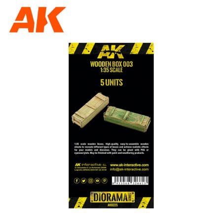 AK Interactive Dioramas - Wooden Box 1/35 (003) - 5x units Large - Image 3