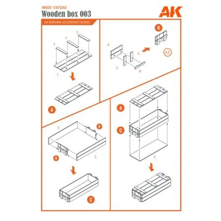 AK Interactive Dioramas - Wooden Box 1/35 (003) - 5x units Large - Image 4