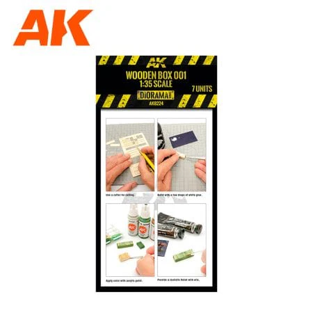 AK Interactive Dioramas - Laser Cut Wooden Box 1/35 (001) - 7x units Small - Image 2