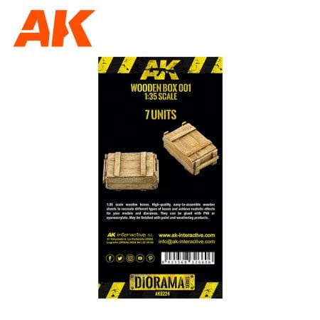AK Interactive Dioramas - Laser Cut Wooden Box 1/35 (001) - 7x units Small - Image 3