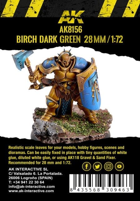AK Interactive High Quality detailed Birch Dark Green Leaves - 28mm 1/72 - Image 2