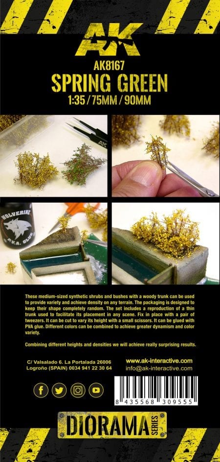 AK Interactive High Quality Spring Green Shrubberies 1/35 / 75mm / 90mm - Image 3