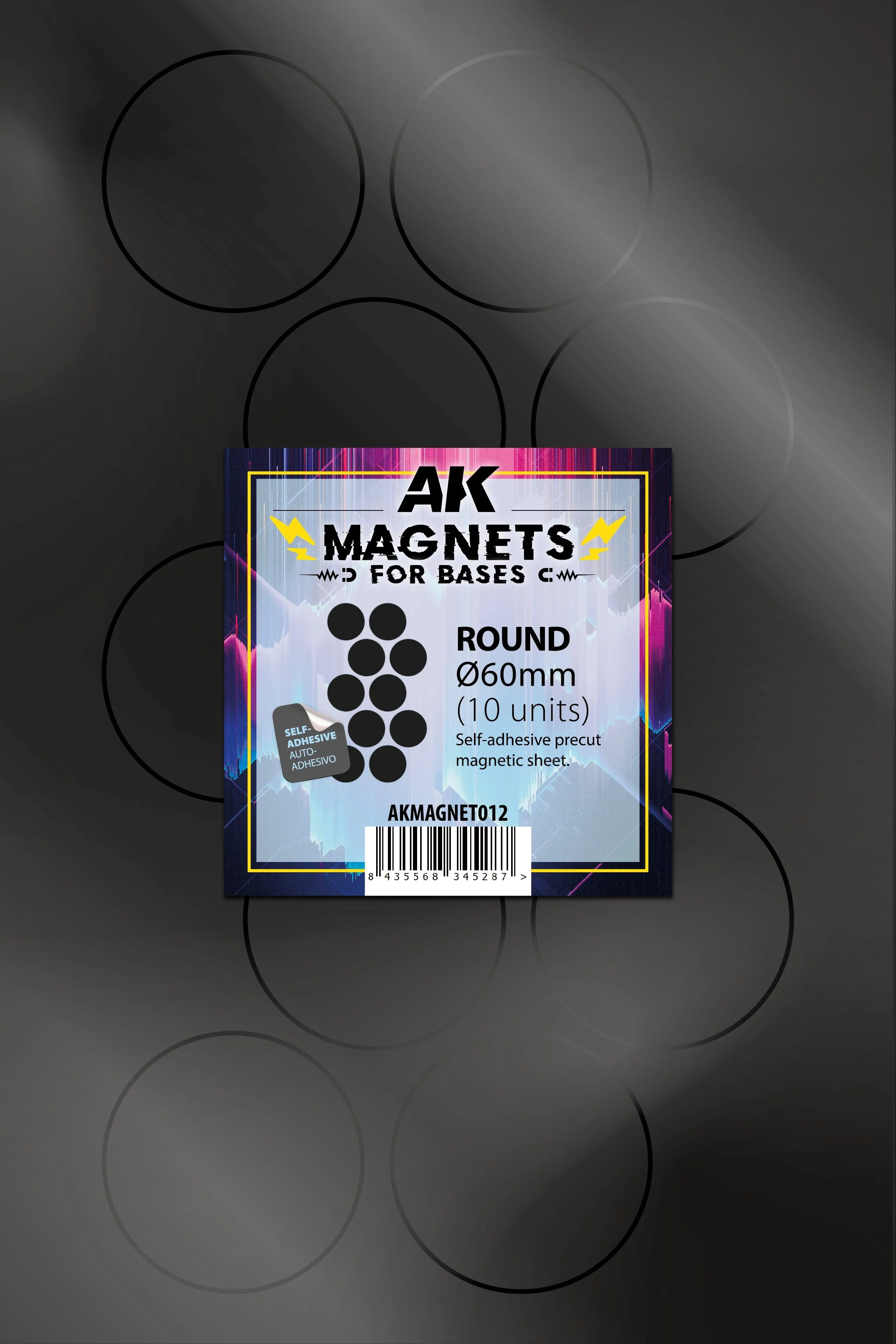 AK Interactive Magnetic Sheet Round Base 60mm (10 units)