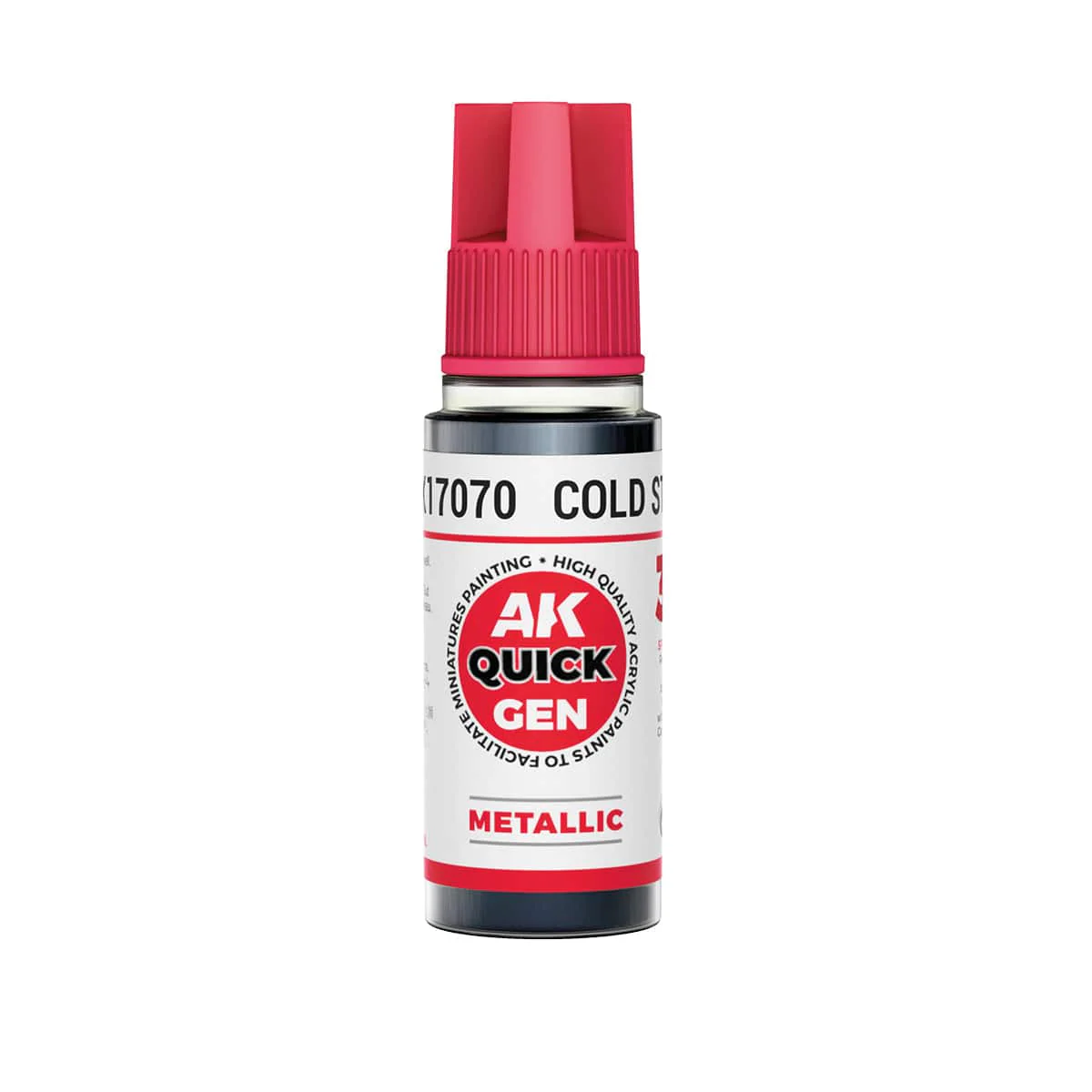AK Interactive Quick Gen Acrylics 18ml - Cold Steel