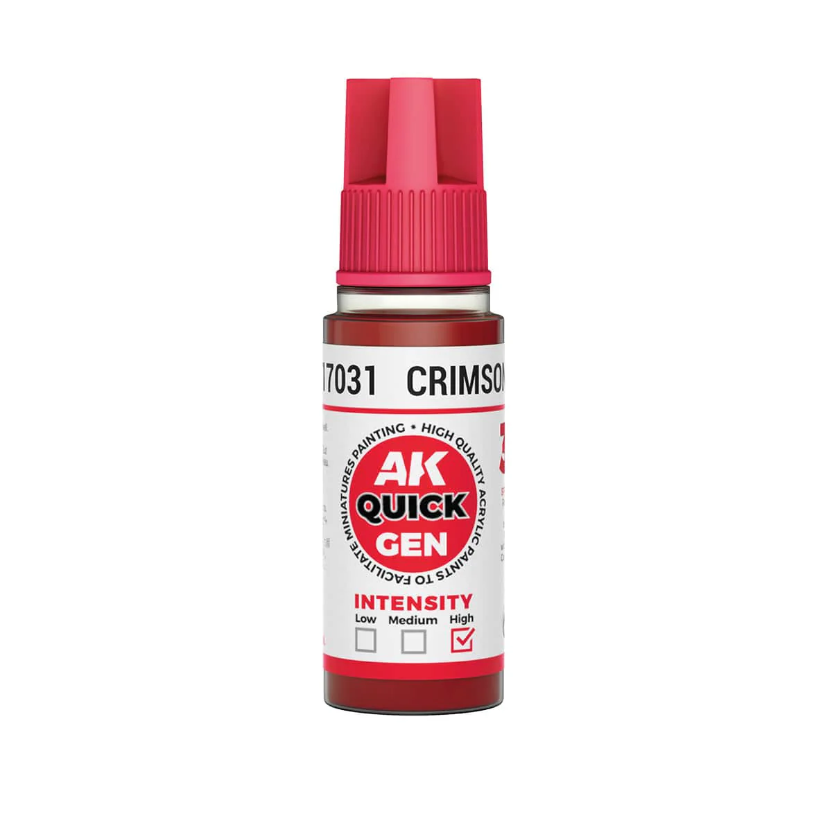 AK Interactive Quick Gen Acrylics 18ml - Crimson Red