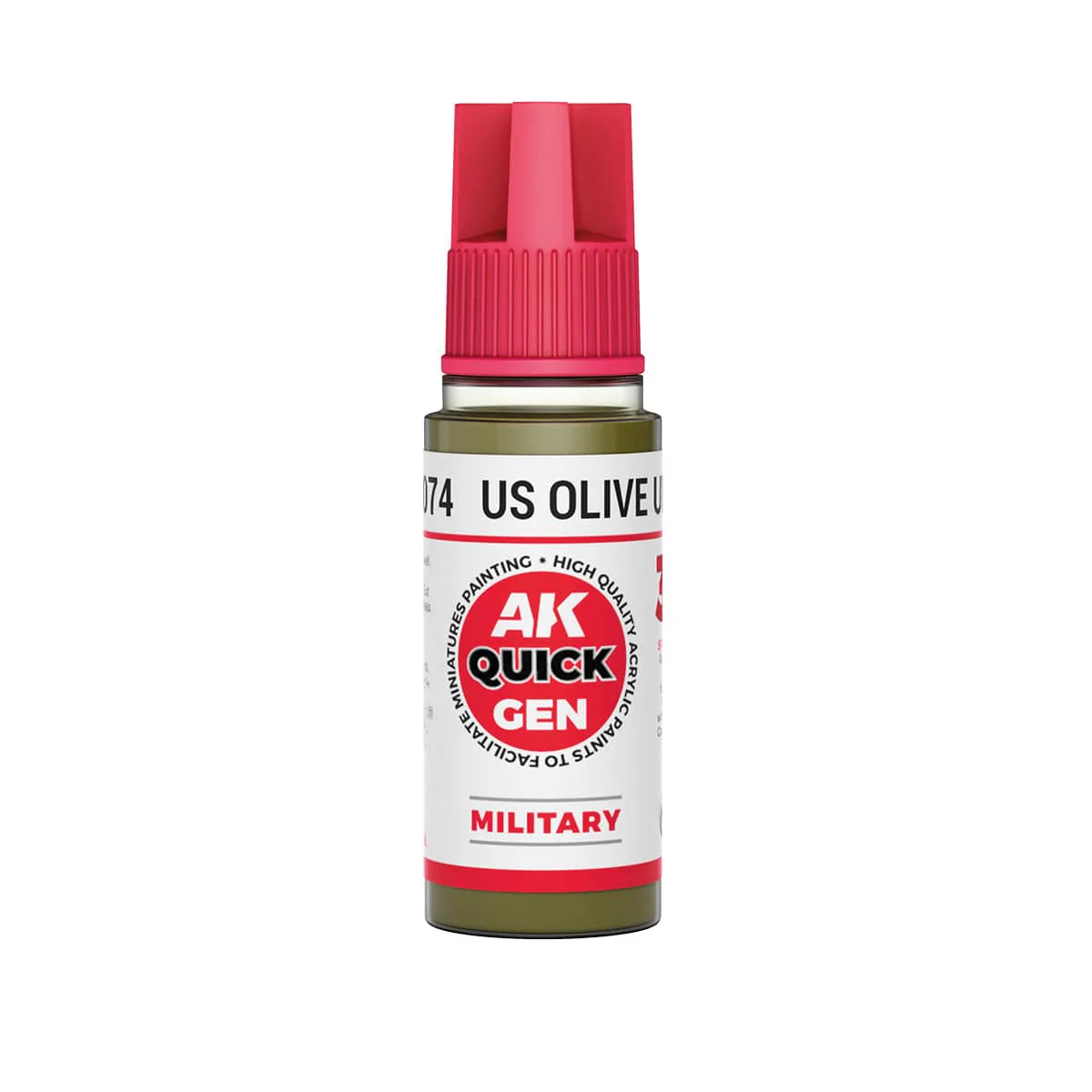AK Interactive Quick Gen Acrylics 18ml - US Olive Uniform