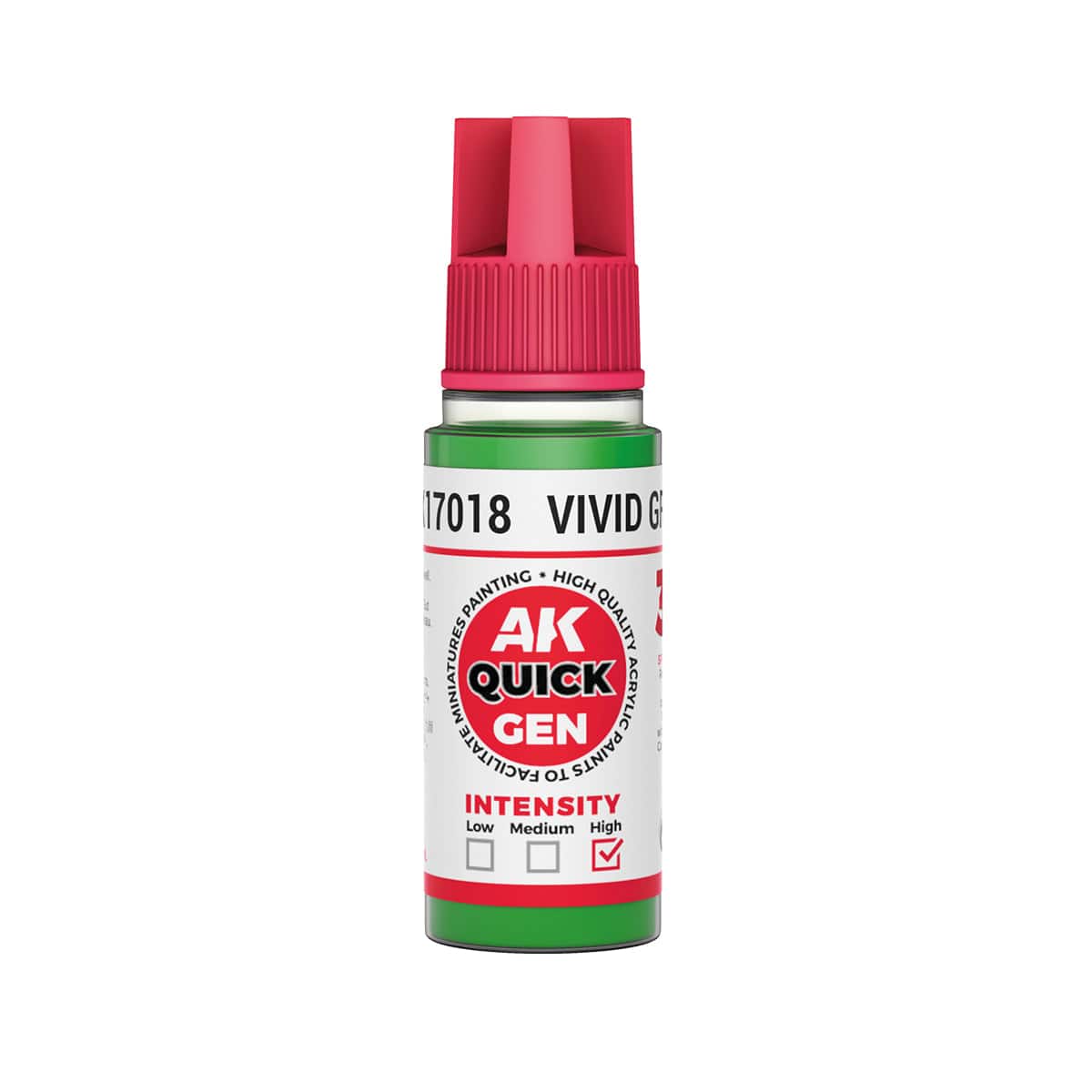AK Interactive Quick Gen Acrylics 18ml - Vivid Green