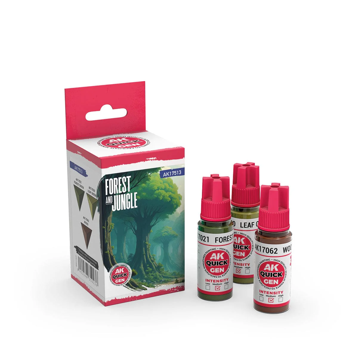 AK Interactive Quick Gen Acrylics Set - Forest and Jungle