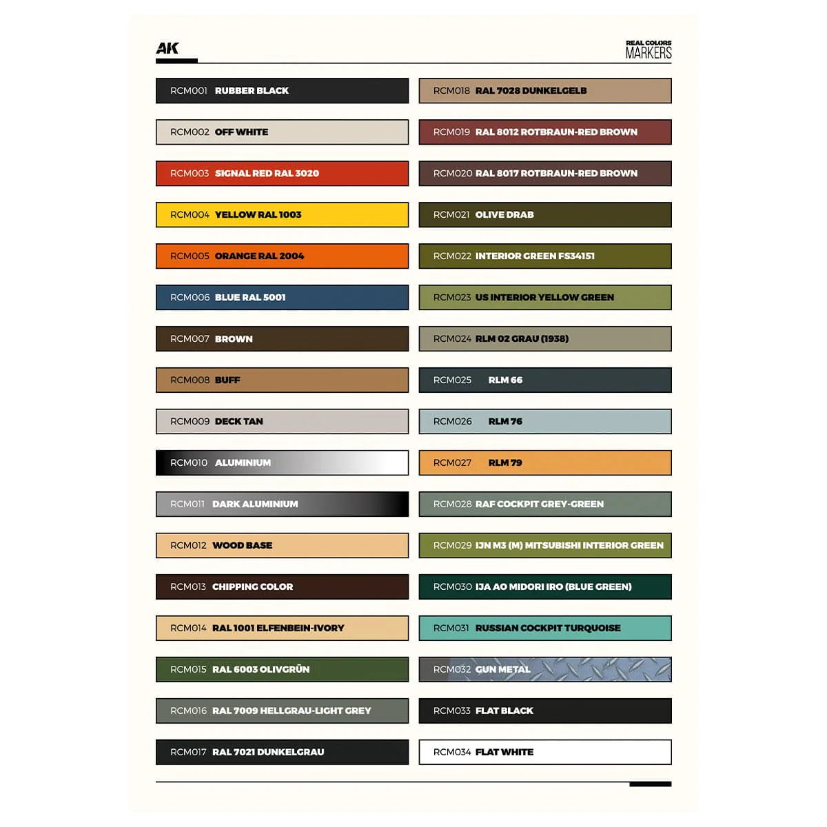 AK Interactive Real Colors Markers full kit - 34 colors - Image 3