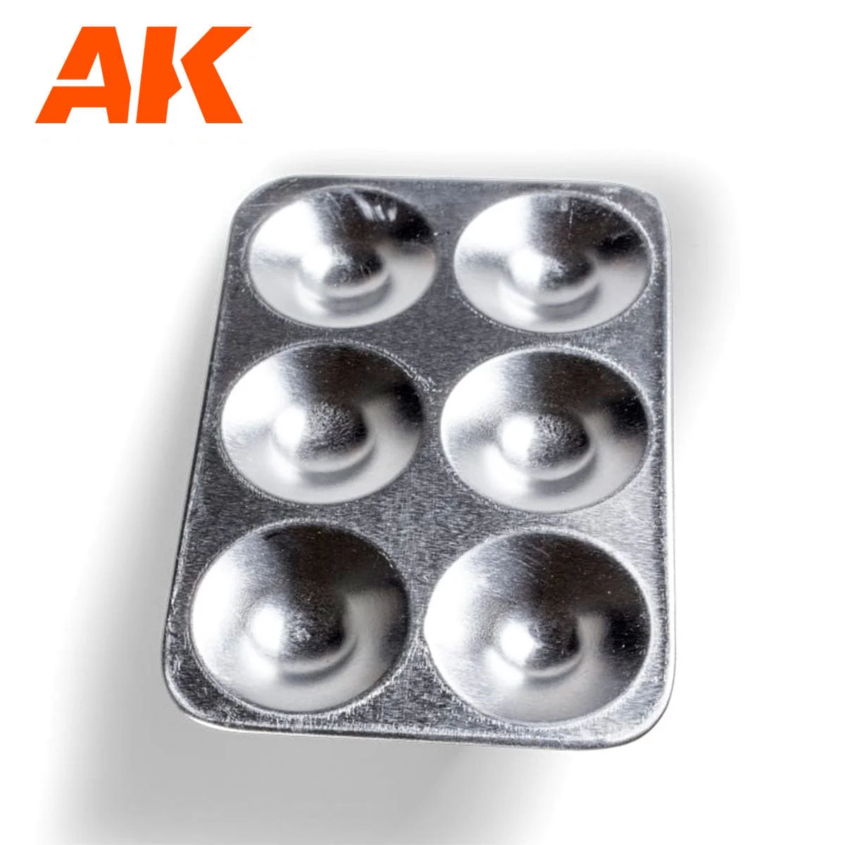 AK Interactive Rectangle Aluminum Palette 6 Wells Tray - Image 2