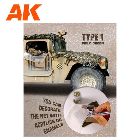 AK Interactive Regular Camouflage Net Type 1 - Field Green - Image 2