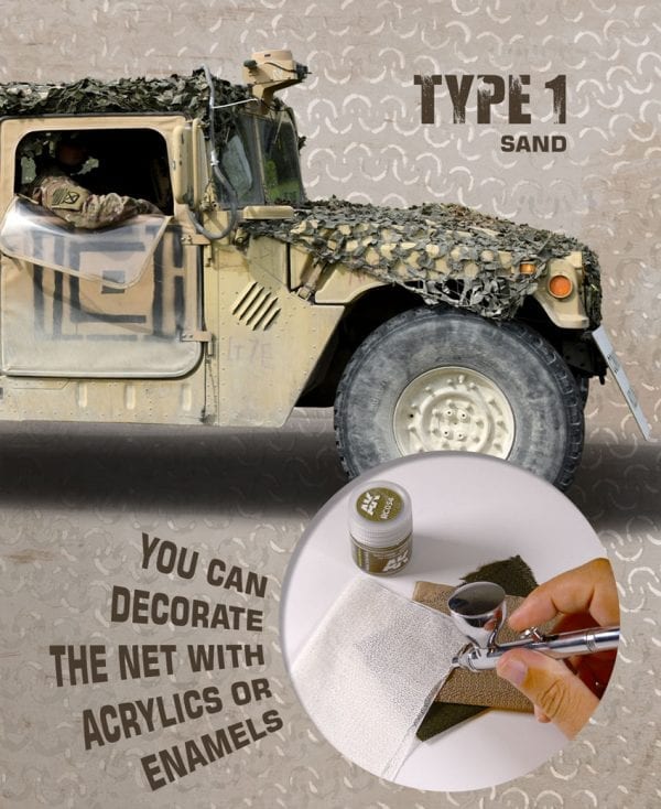 AK Interactive Regular Camouflage Net Type 1 - Sand - Image 2