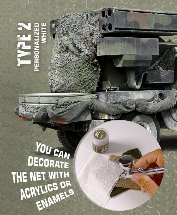 AK Interactive Regular Camouflage Net Type 2 - Personalized White - Image 2