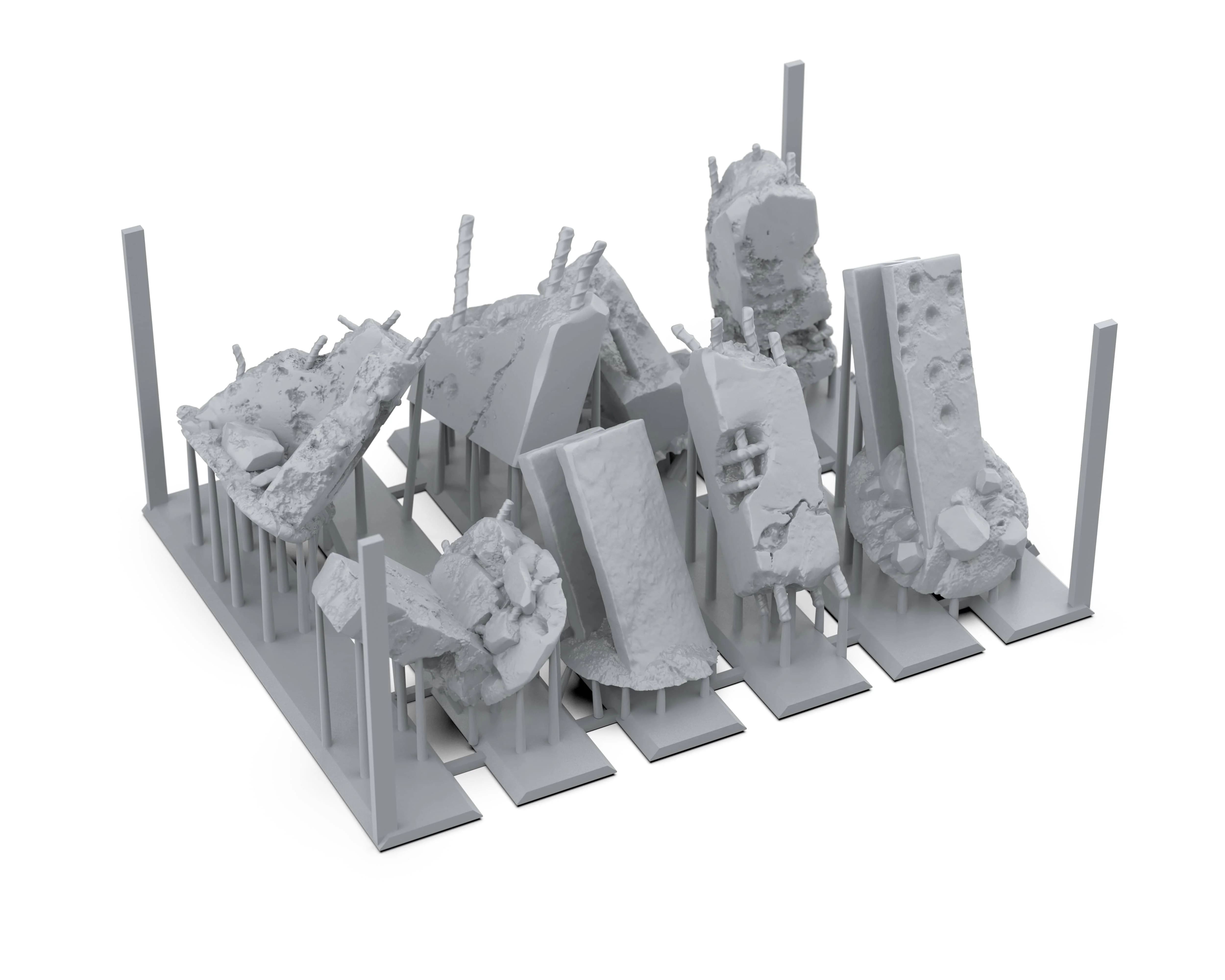 AK Interactive Resin Basing Bits - Concrete Ruins - Image 2
