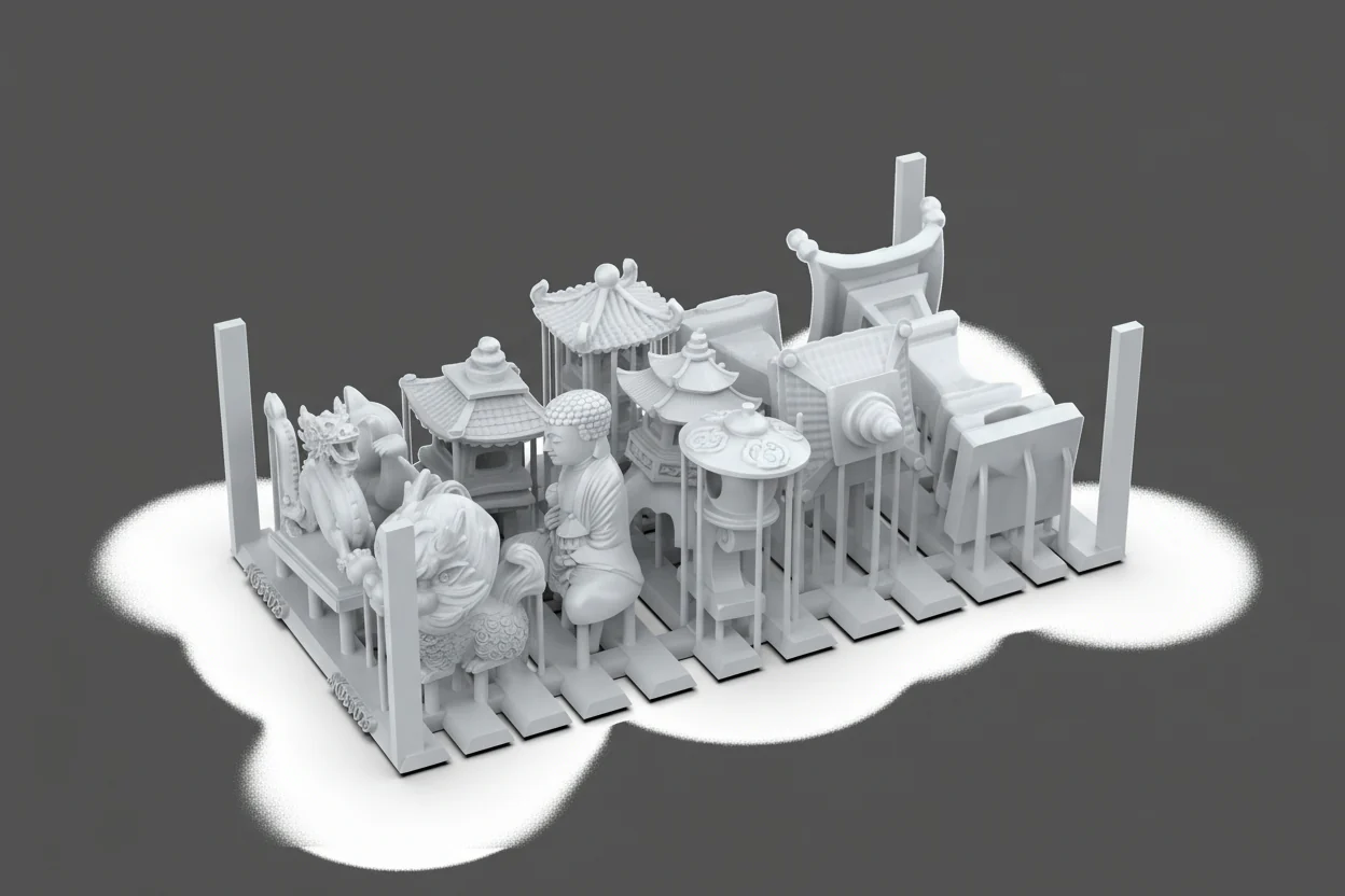 AK Interactive Resin Basing Bits - Japanese Scenery - Image 2