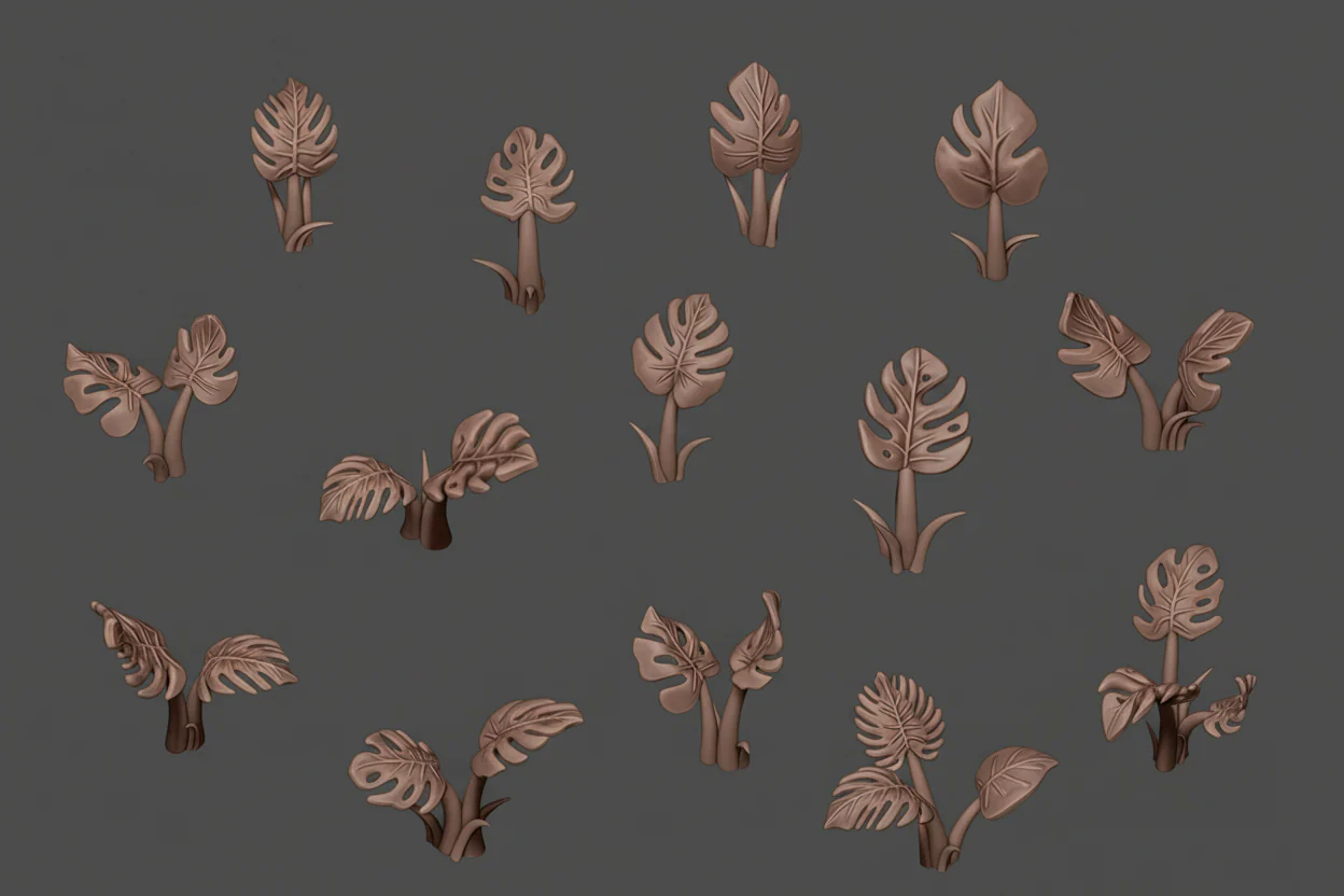AK Interactive Resin Basing Bits - Monstera - Image 3